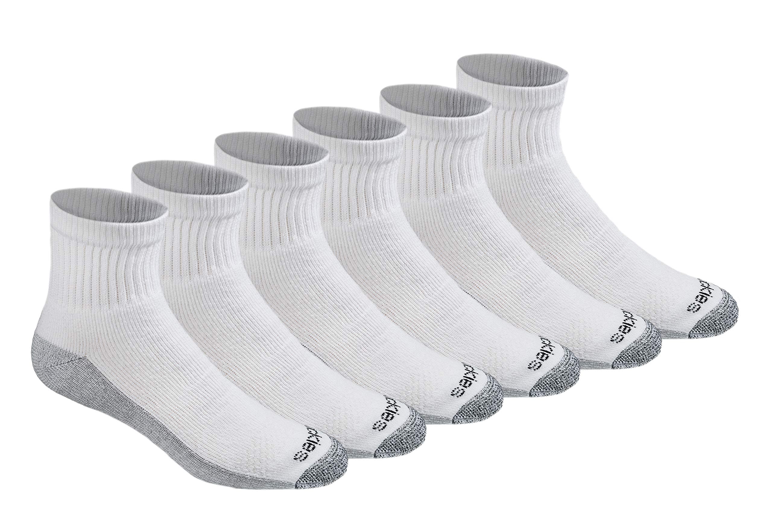 Dickies Men's Dri-Tech Moisture Control Quarter Socks, Available in M-XXL (6, 12, 18 Pairs)