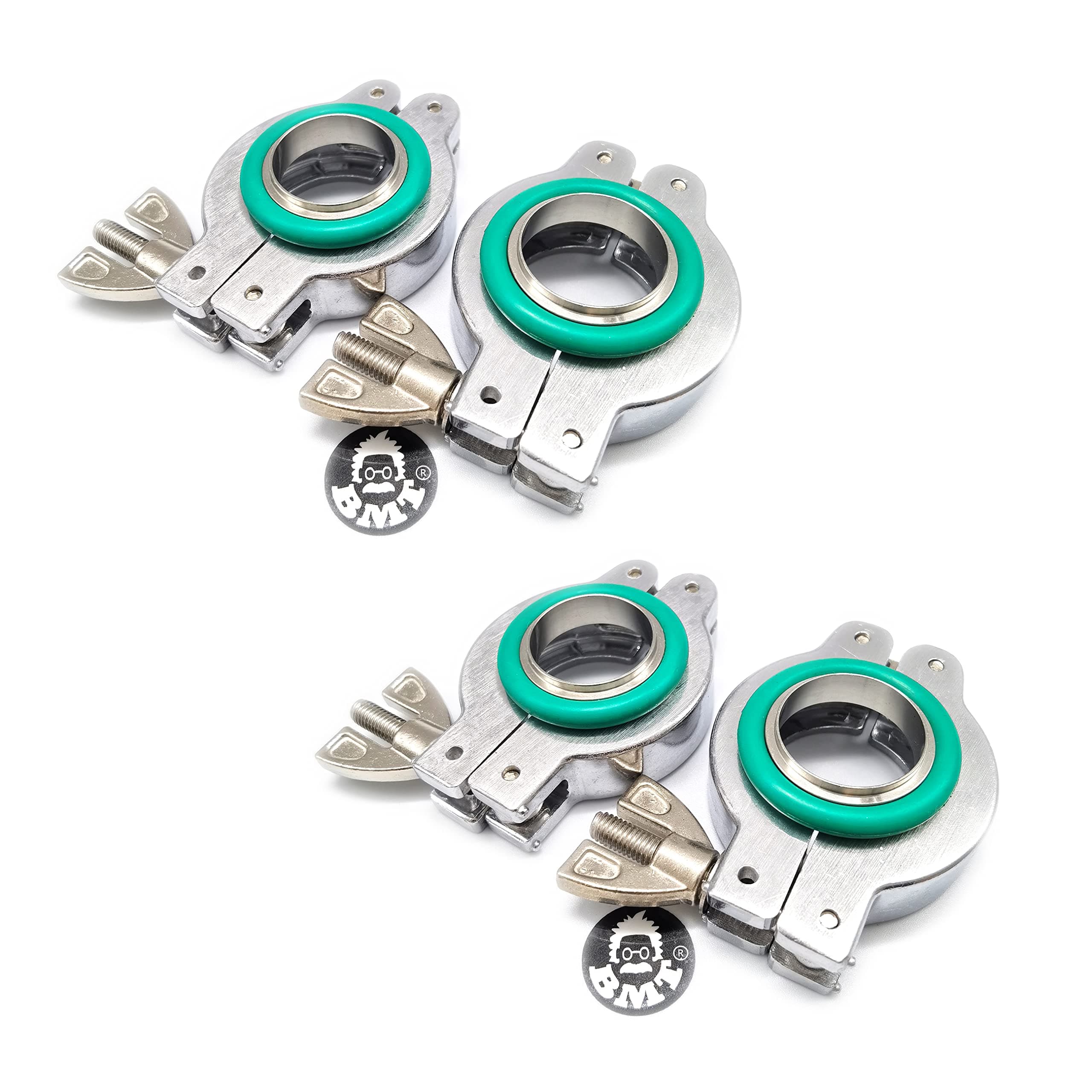 ISO-KF Flange KF16 Wing nut clamp Sets with Stainless Steel Centering Ring and FKM viton O-Ring (KF25 4sets)