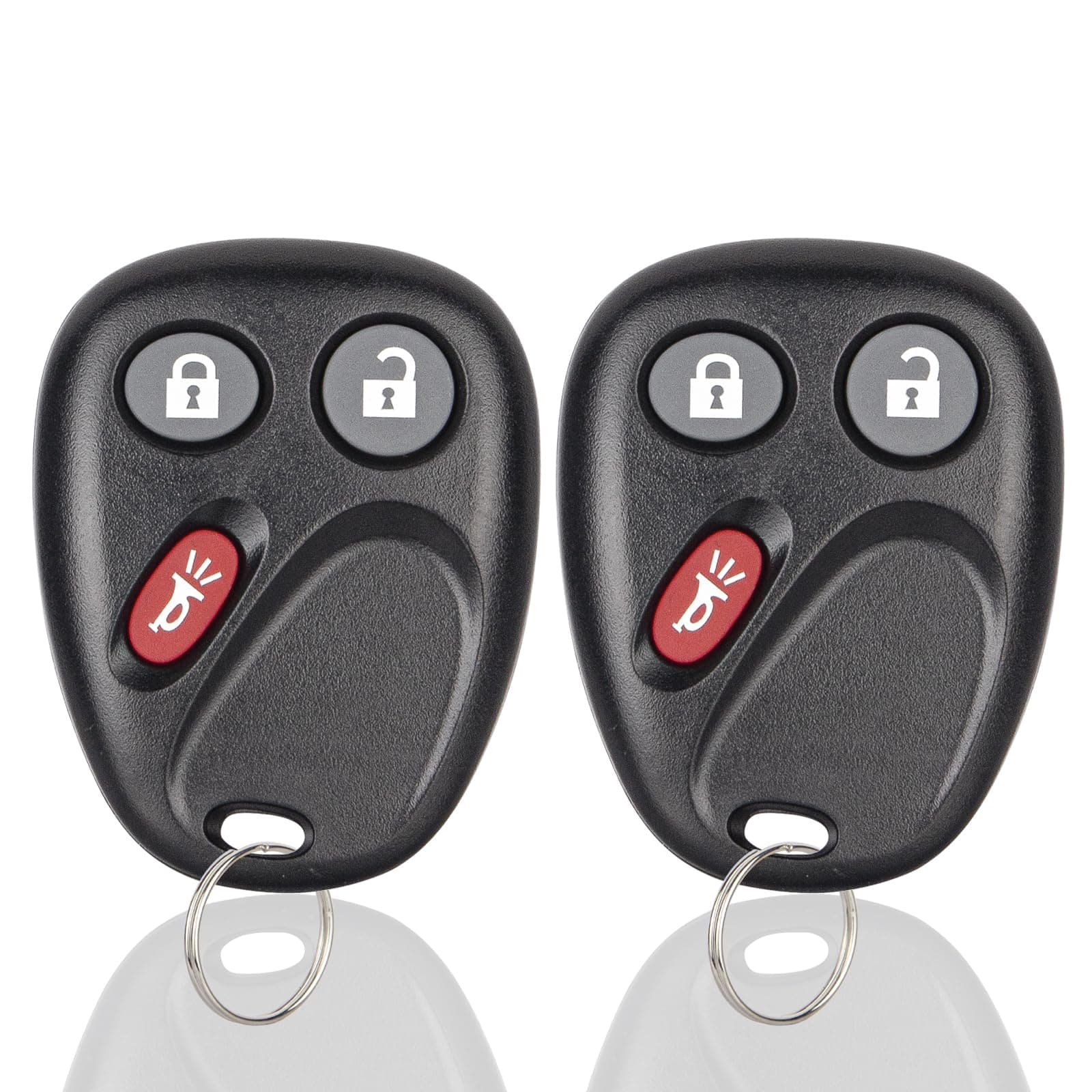 Keyless Entry Car Key Fob Replacement for 2003-2007 Chevy Chevrolet Silverado Tahoe Avalanche Equinox SSR Suburban/GMC Sierra Yukon/Cadillac Escalade/Hummer H2 for LHJ011 (2 Pack)