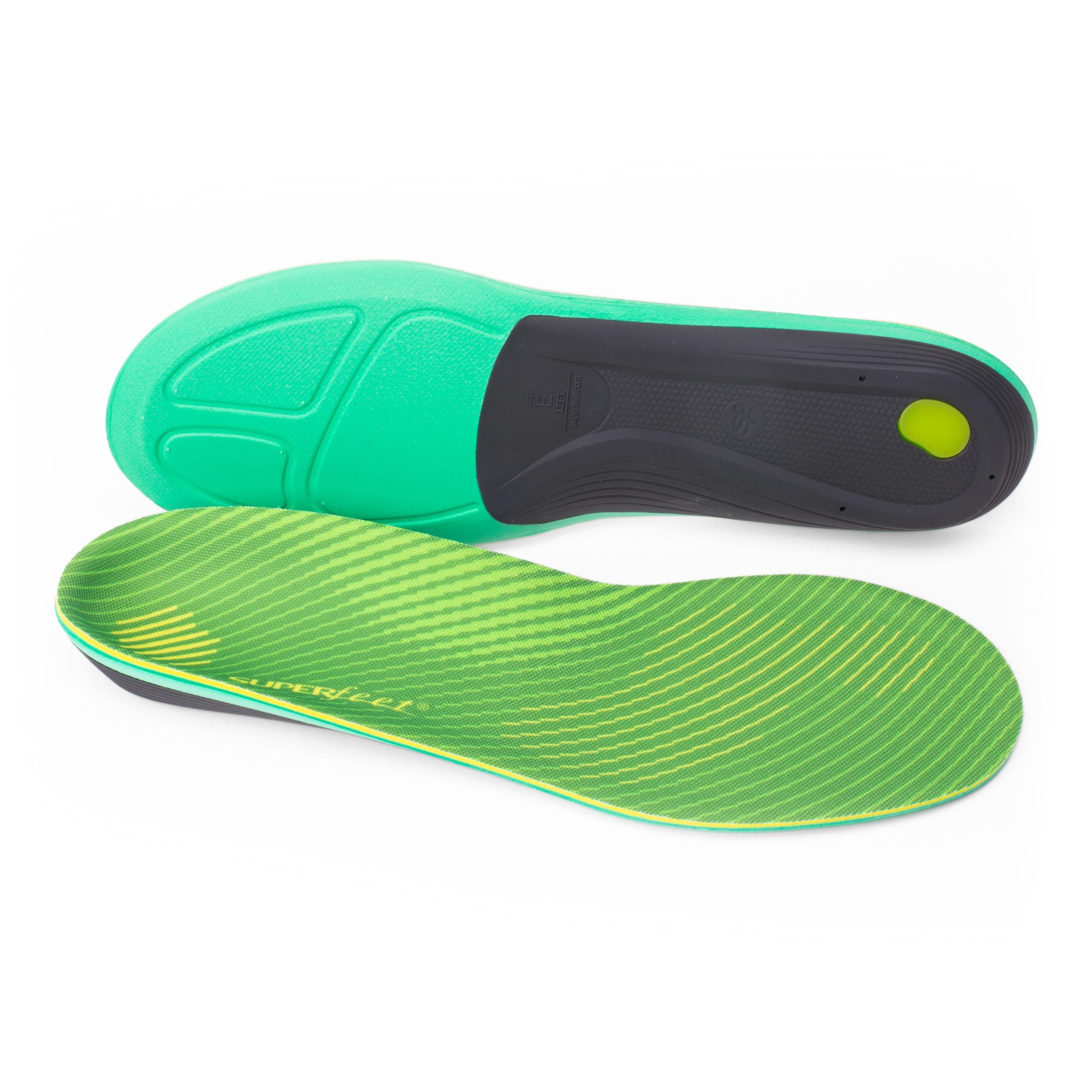 Run Support High Arch Insoles for Runners with High Arch Support & EVOLyte® Carbon Fiber - 11.5-13 Men / 12.5-14 Women