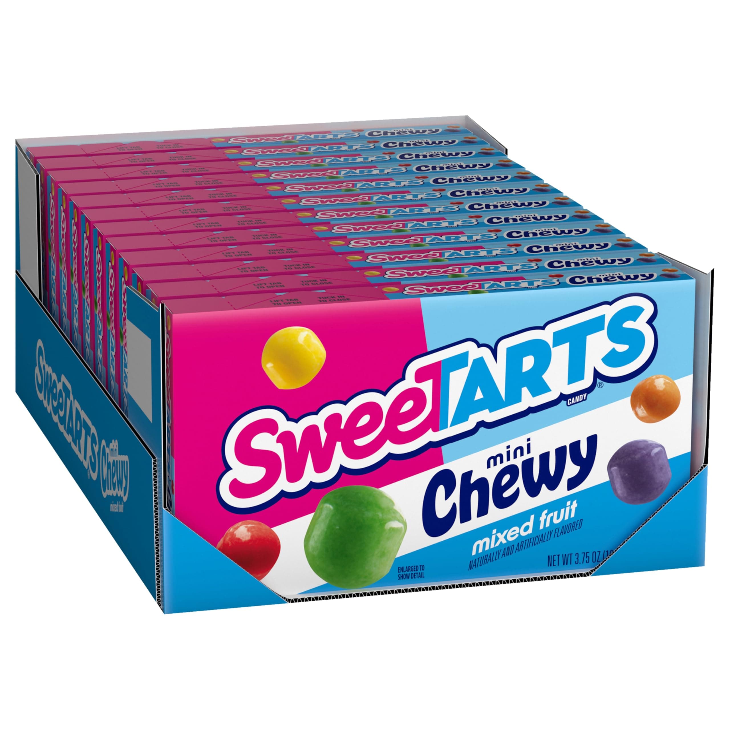 SweeTARTS Mini Chewy, Candy, Mixed Fruit, Theater Box, 3.75 oz, 12 count