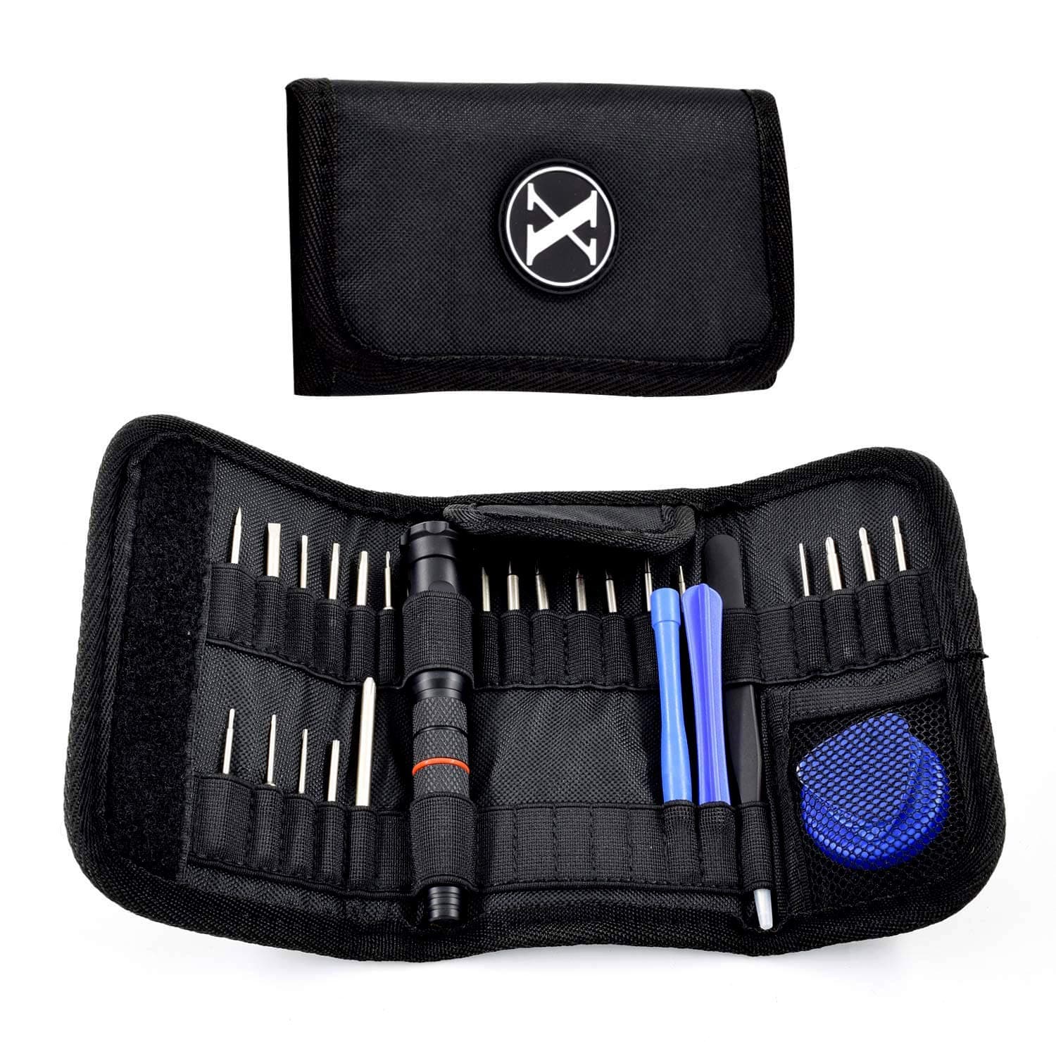 Precision Screwdriver Set, Small Screwdriver Set with 24 Pcs S2 Alloy Magnetic Bits, Professional Repair Tool Kit for Electronics, Home Appliances, Watch, Computer, Jewelry and More (black)