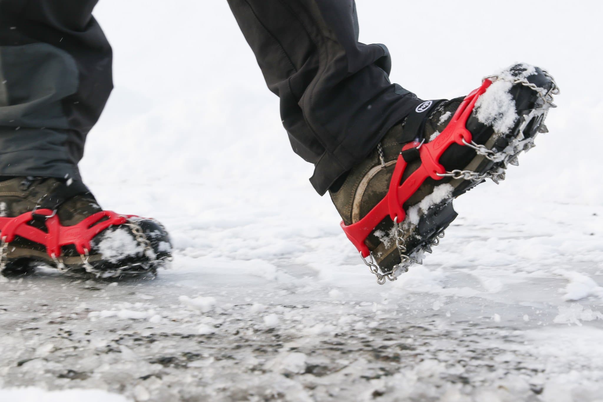 Pogu Mini Ice Spikes CE Tested - SIZE LARGE 10.5 - 13.5 uk Slip Resistant, Grips, Crampons, Ice Spikes, Slip-On Stretch Fit, Snow & Ice Spikes