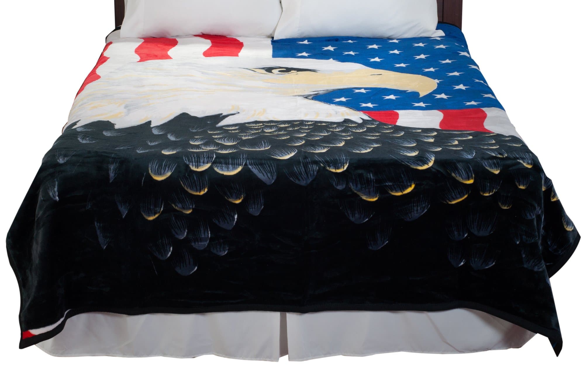 Lavish Home Eagle Heavy Thick Plush Mink Blanket-8 Pound, Multicolor