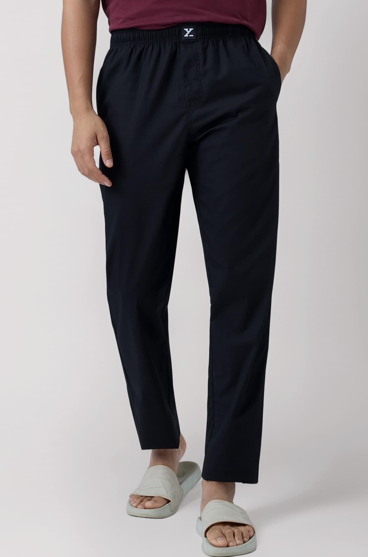 XYXX Men's Pace Super Combed Cotton Regular Fit Solid Pyjamas | Dual Pockets, Ultra Light, Comfortable Lounge Pants for Men
