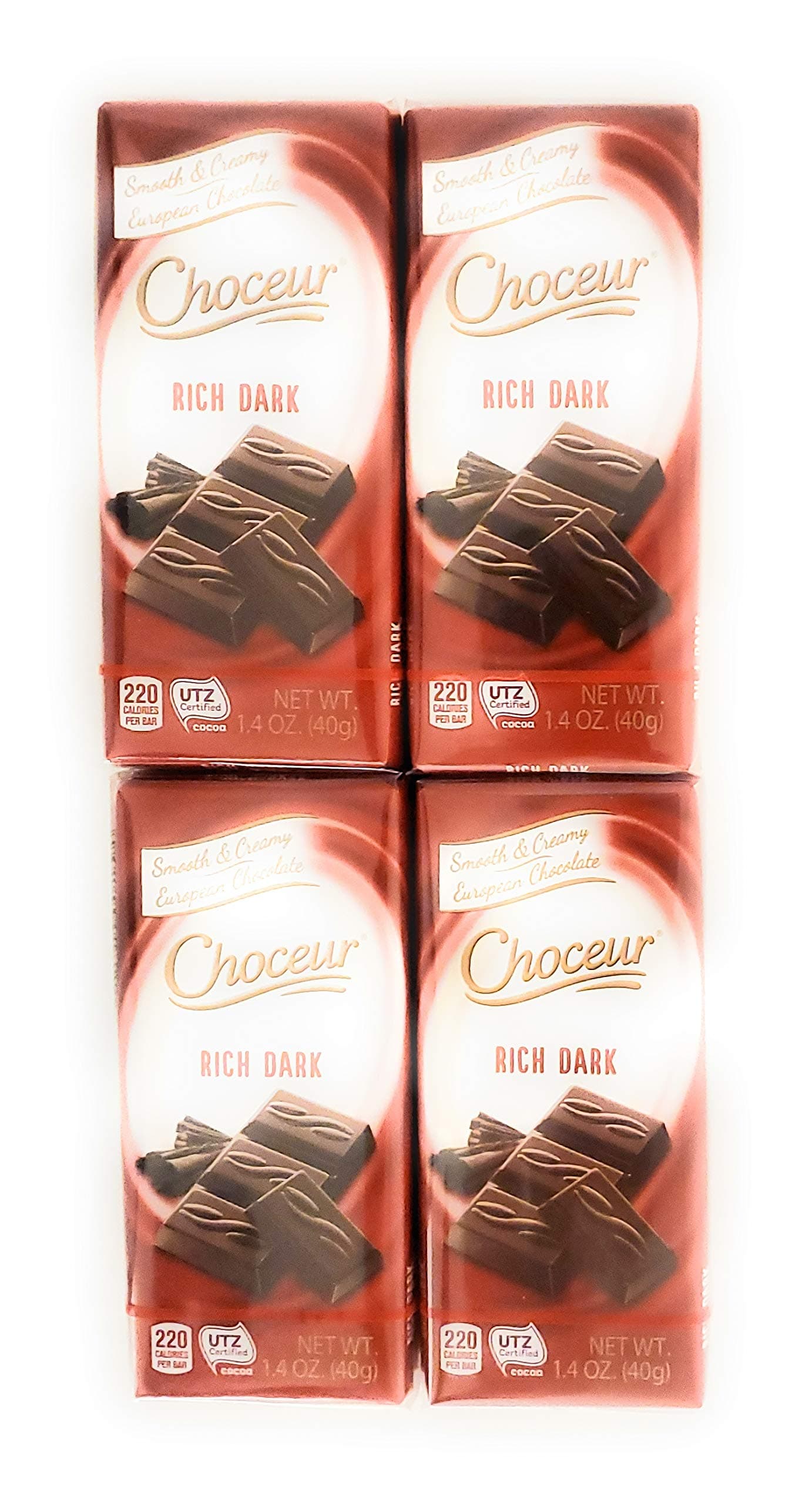 Rich Dark Chocolate Bars 1.4oz/40g Multi-pack (20 Bars)