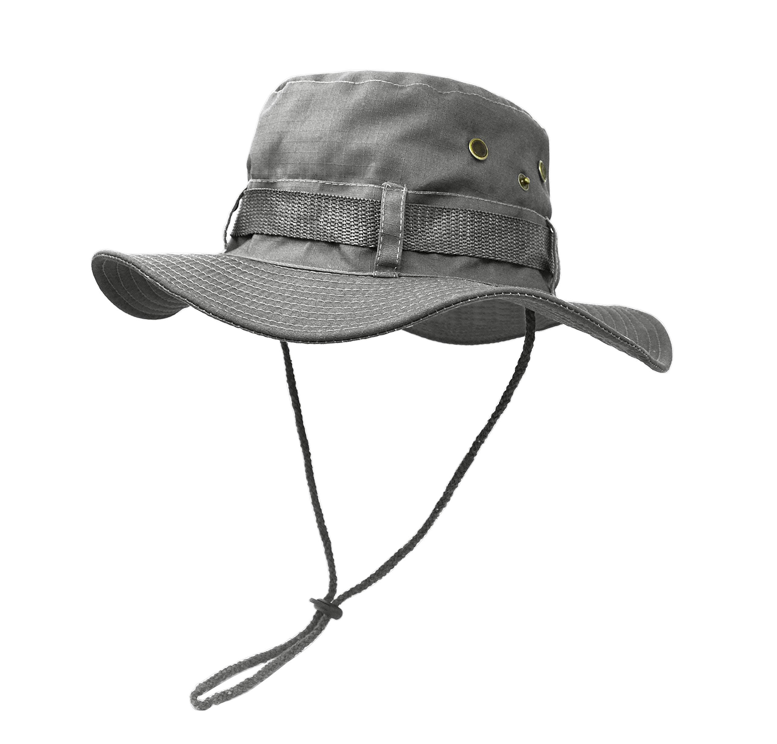 Outdoor Wide Brim Sun Protect Hat, Double Layer Classic US Combat Army Style Bush Jungle Sun Cap for Fishing Hunting Camping