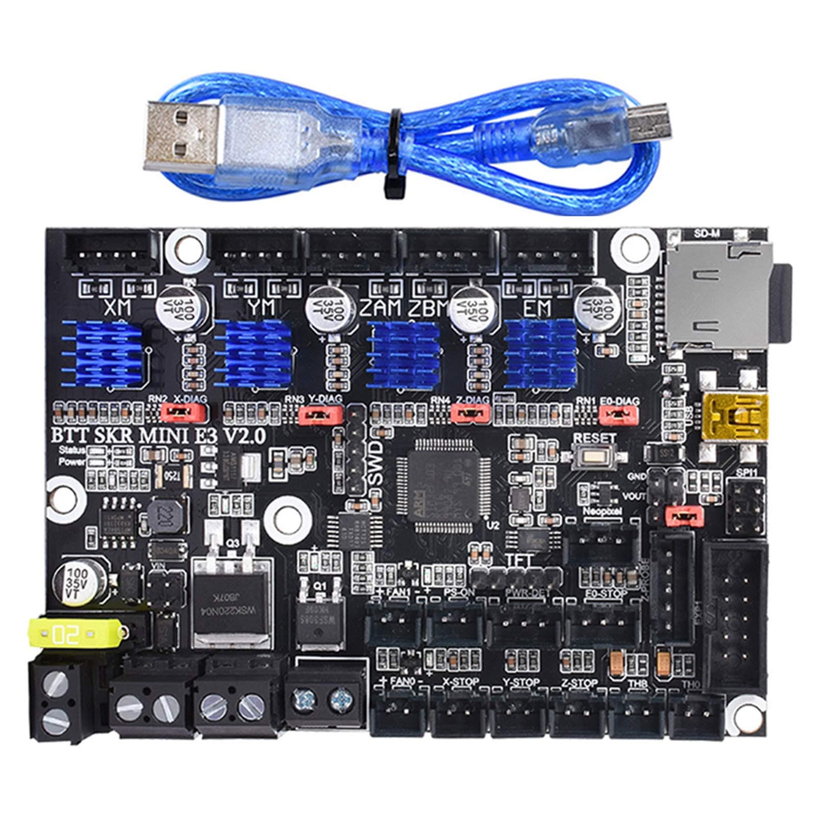 BIGTREETECH SKR Mini E3 V2.0 Control Board 32Bit Silent Motherboard Integrated with TMC2209 UART Stepper Motor Driver for Ender 3/V2/3 Pro Ender 5 3D Printer