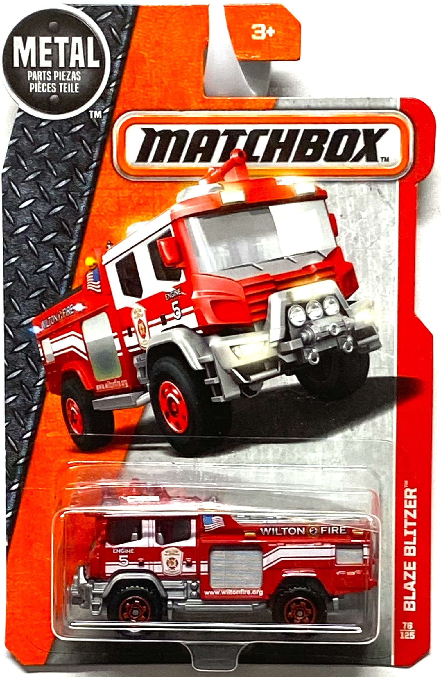 2016 MBX Heroic Rescue Blaze Blitzer Fire Engine 76/125, Red