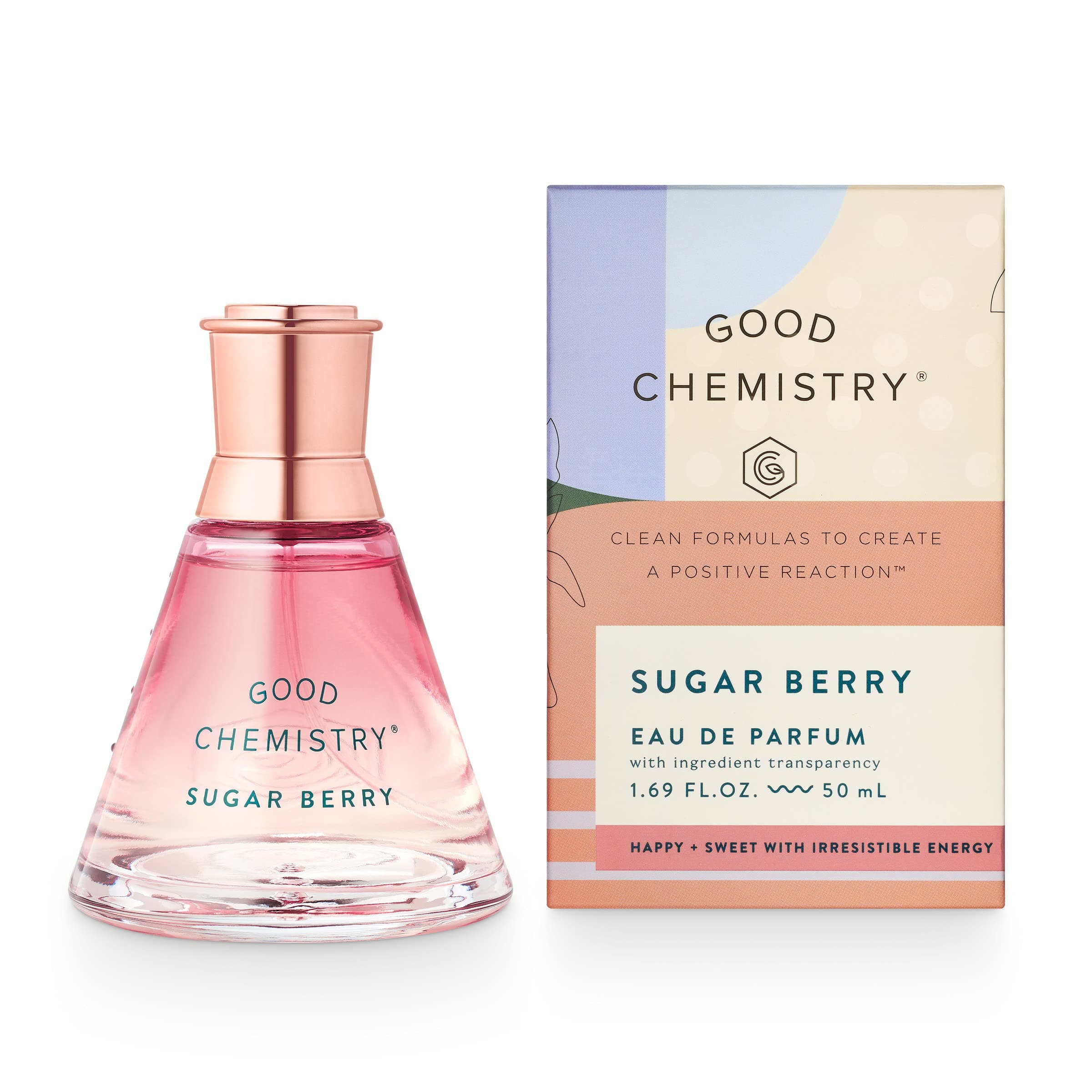 Sugar Berry Eau de Parfum 1.7 fl oz - Long-Lasting Perfume with Freesia, Raspberry, & Vanilla - Sweet, Clean & Vegan