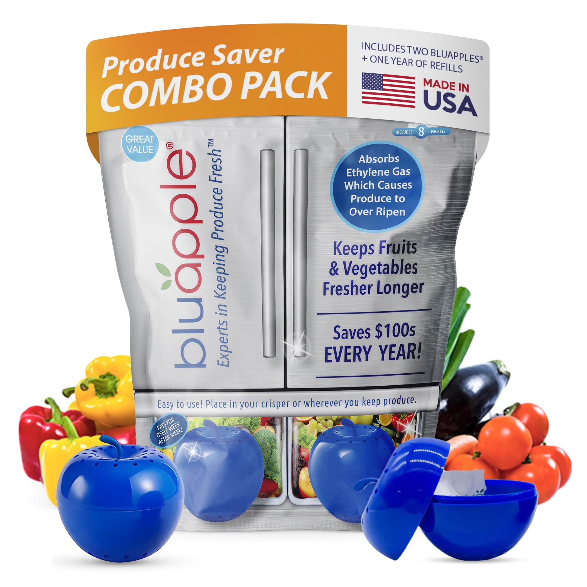 Bluapple Classic Produce Saver One-Year Combo Pack