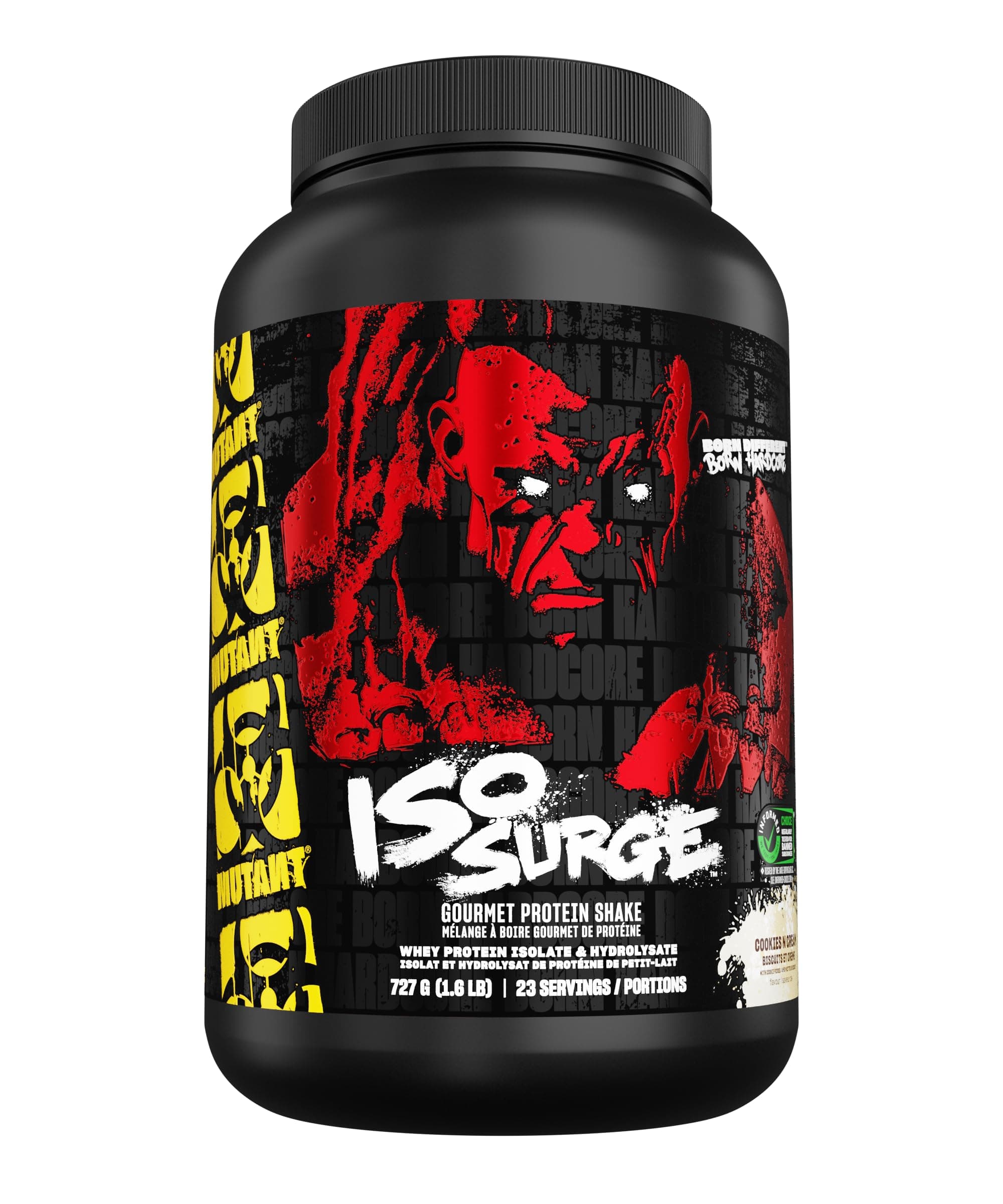MUTANT ISO SURGE | Gourmet hardcore protein formula - whey protein Isolate powder, low carb, low fat, digestive enzyme boosted - Cookies & Cream - 727 g