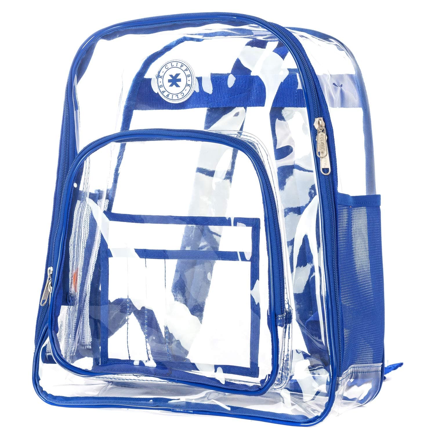 Super Heavy Duty Clear Backpack Durable 0.5mm Vinyl Completely See Through Daypack 17" Transparent Student School Bookbag