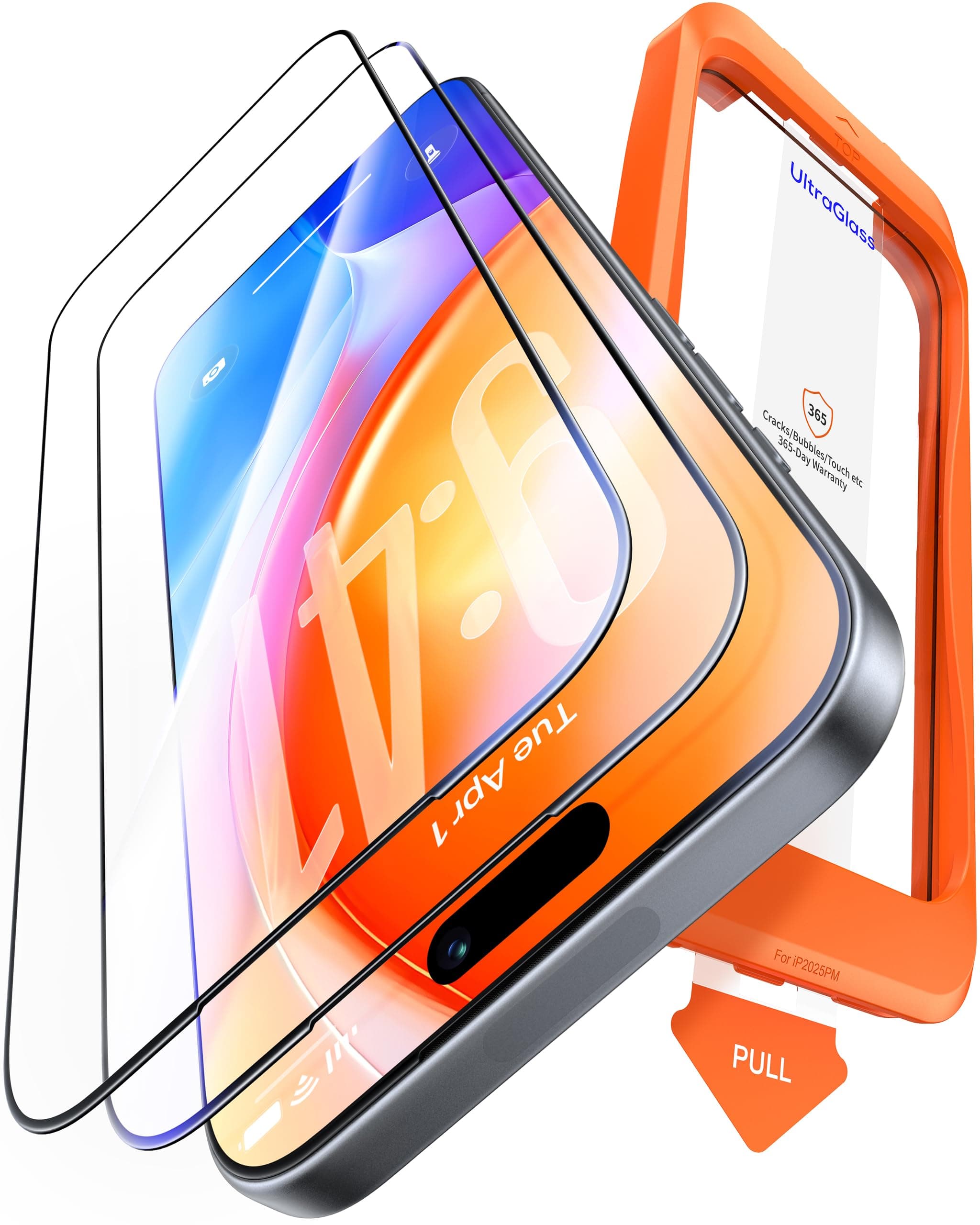 9H+ Glass for iPhone 13 Pro Max Screen Protector (Military Grade Shatterproof & Longest Durable) Screen Protector 13 ProMax Tempered Glass, 2 Pack