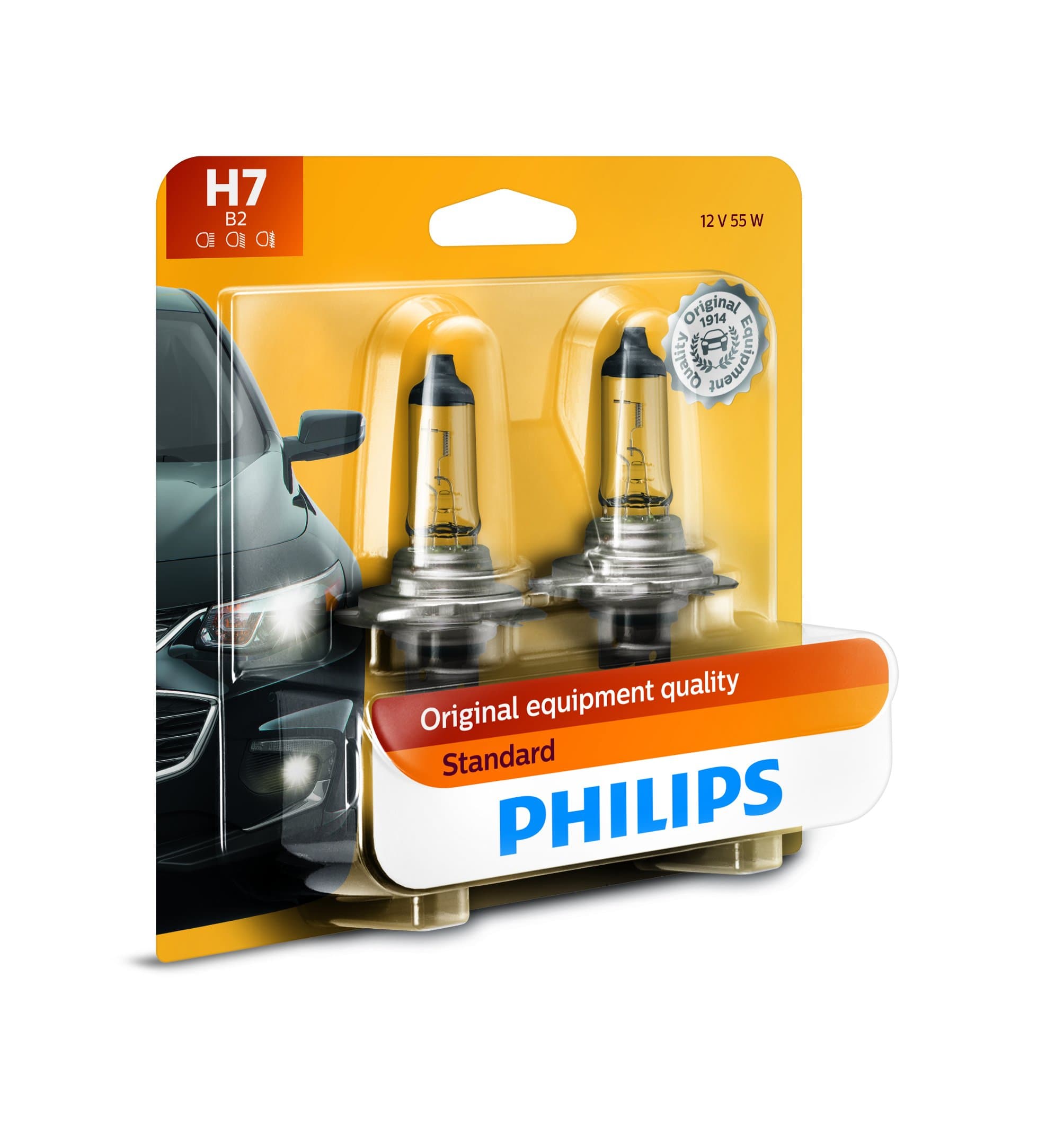 Automotive Lighting H7 Standard Halogen Replacement Headlight Bulbs, 2 Pack