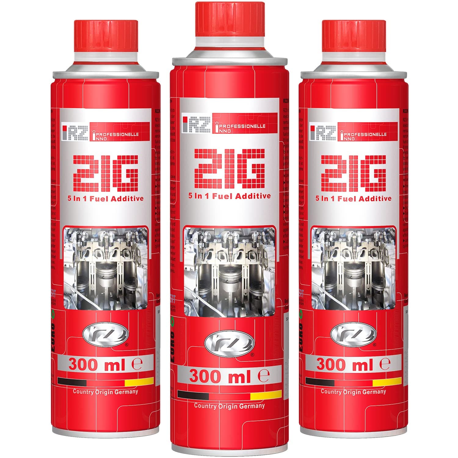 3 x RZ21G Injection System Cleaner Direct Injection System Cleaner Injector Cleaner Injector Cleaner Engine Care Corrosion Protection 300 ml Can