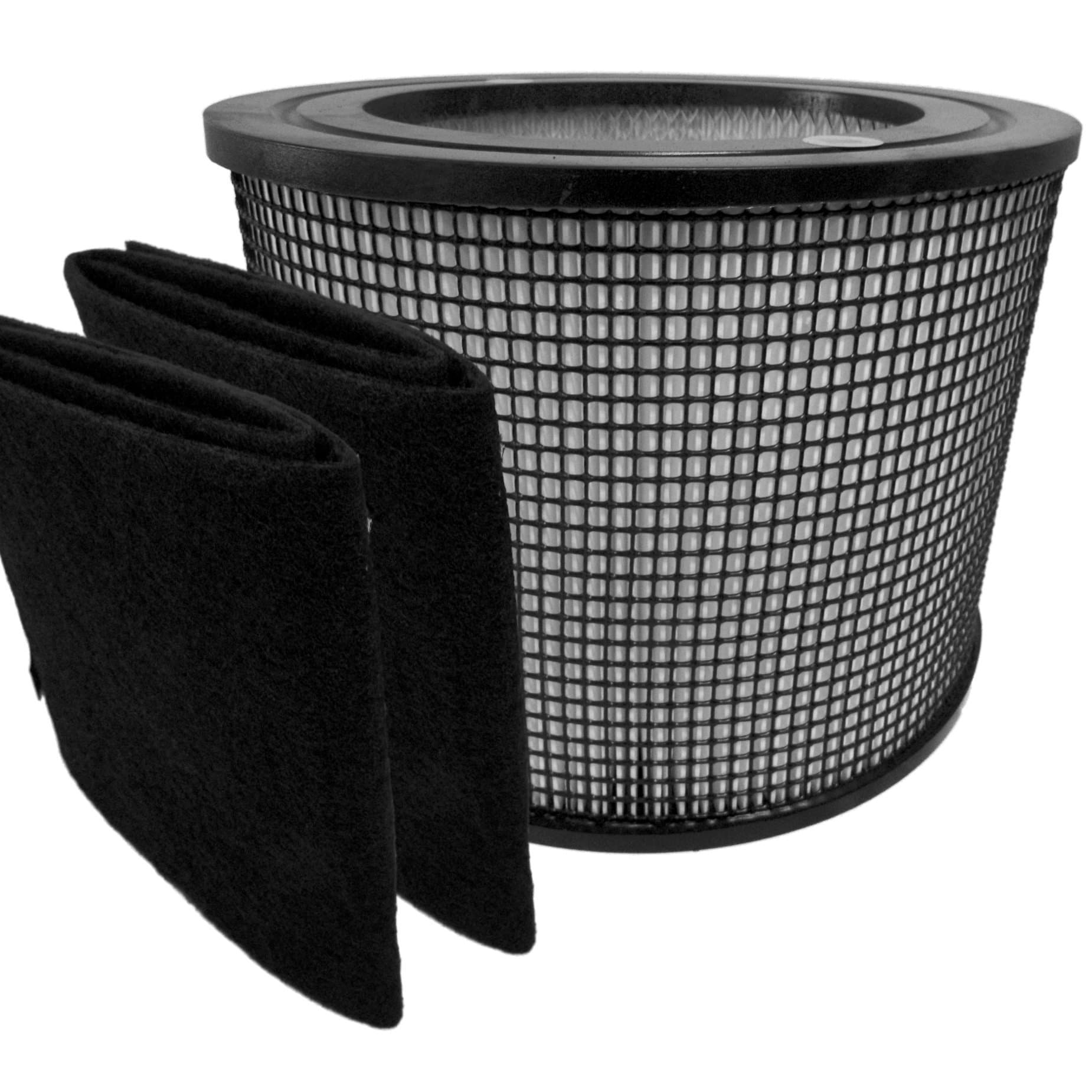 Saras Vac Shack Premium Hepa Plus Filter + 2 Carbon Prefilter Wraps for Filter Queen Defender Air Purifier 4000 360