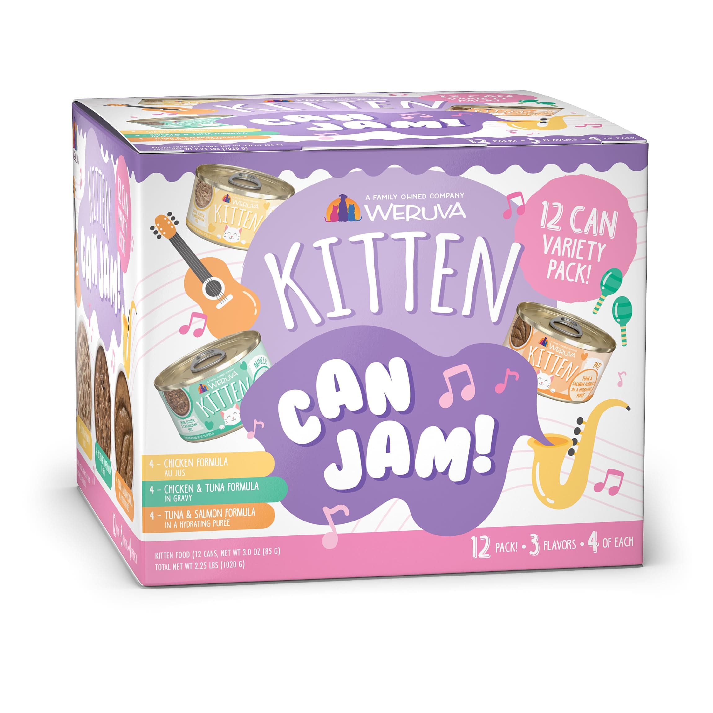 Kitten, Kitten Can Jam! Variety Pack, 3oz Can (Pack of 12)