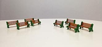 Outland Models Train Railroad Scenery Park/Garden Bench 8 pcs HO OO Gauge 1:87