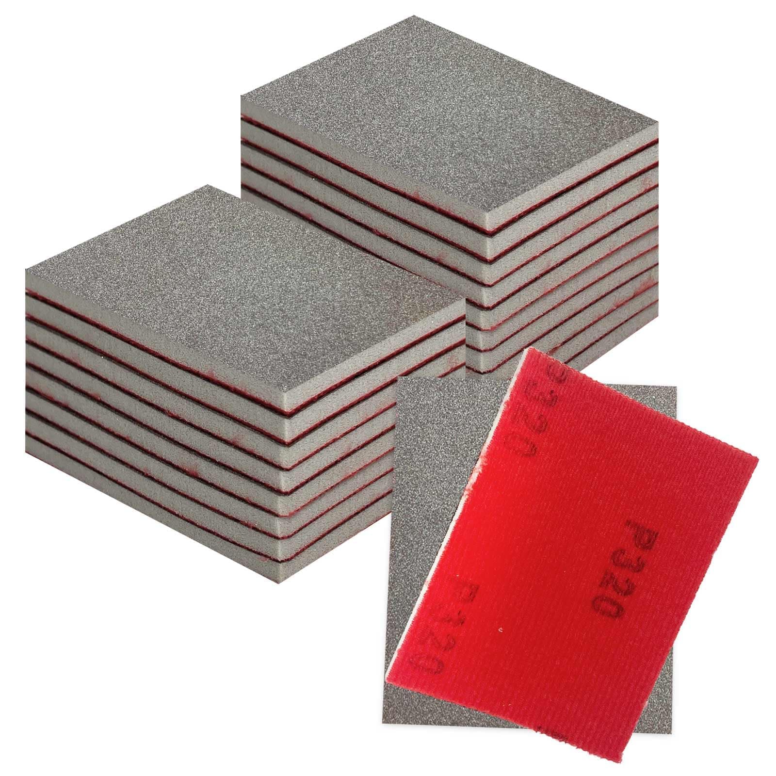 Sanding Sponge Set, 20 Pcs 320-2500 Grit Sanding Block Pads Dry Wet Sanding Sponge Soft Foam Fine Drywall Sandpaper for Crafts Furniture Wood Model Drywall Metal Rust Removal Polishing