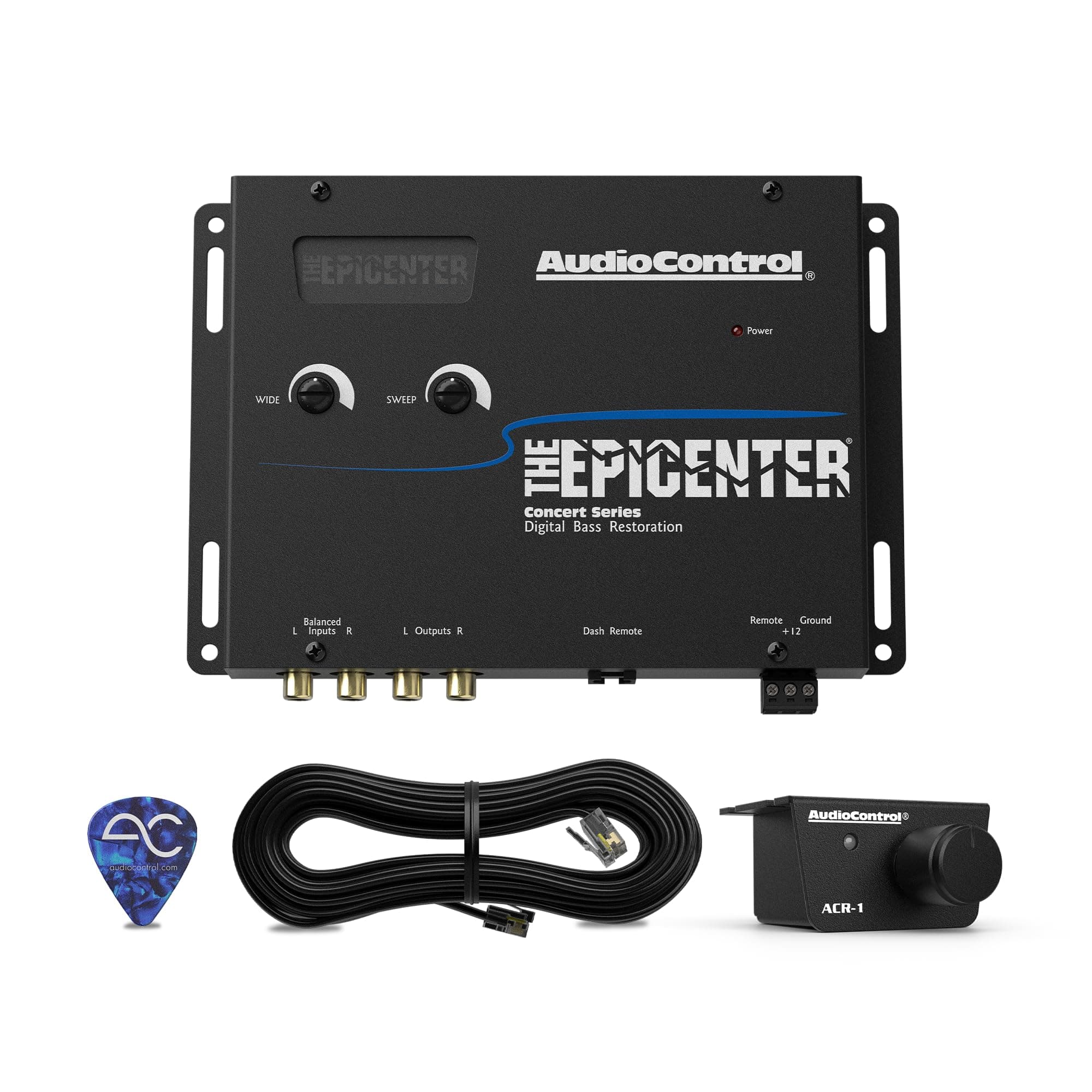 Epicenter Digital Bass Control Processor, Car Audio Enhancer with Wired Remote Control (Black)