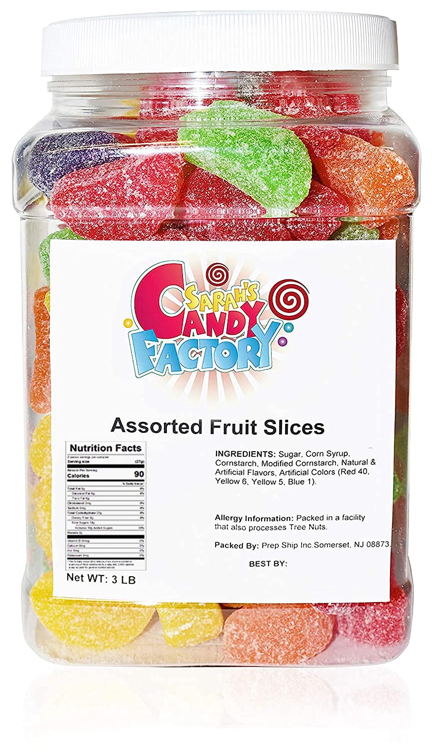 Sarah's Candy Factory Assorted Fruit Slice (3 Lbs in Jar)