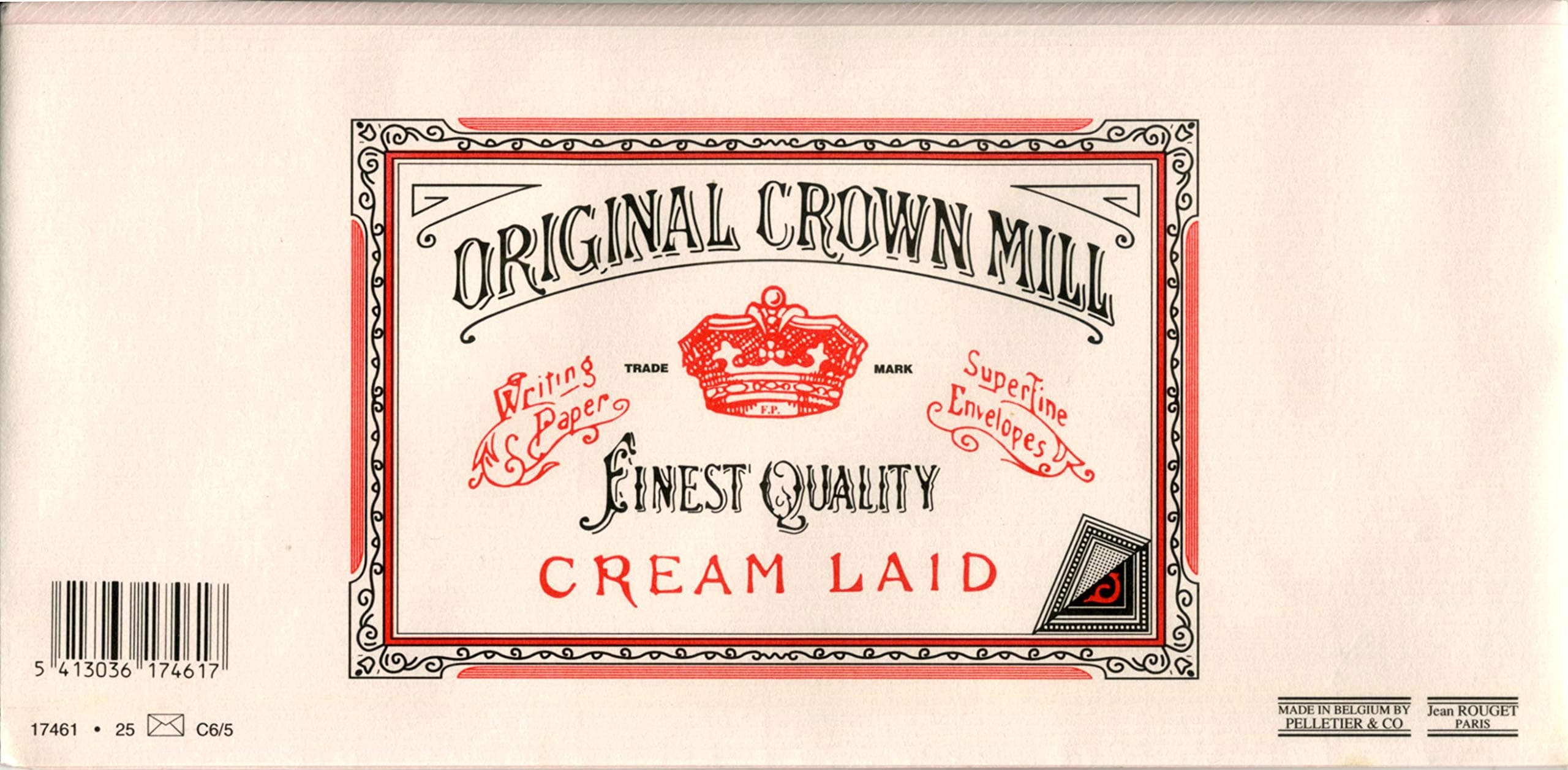 Original Crown Mill Classic Line DL Texture Laid Envelope - Pink (Pack of 25)