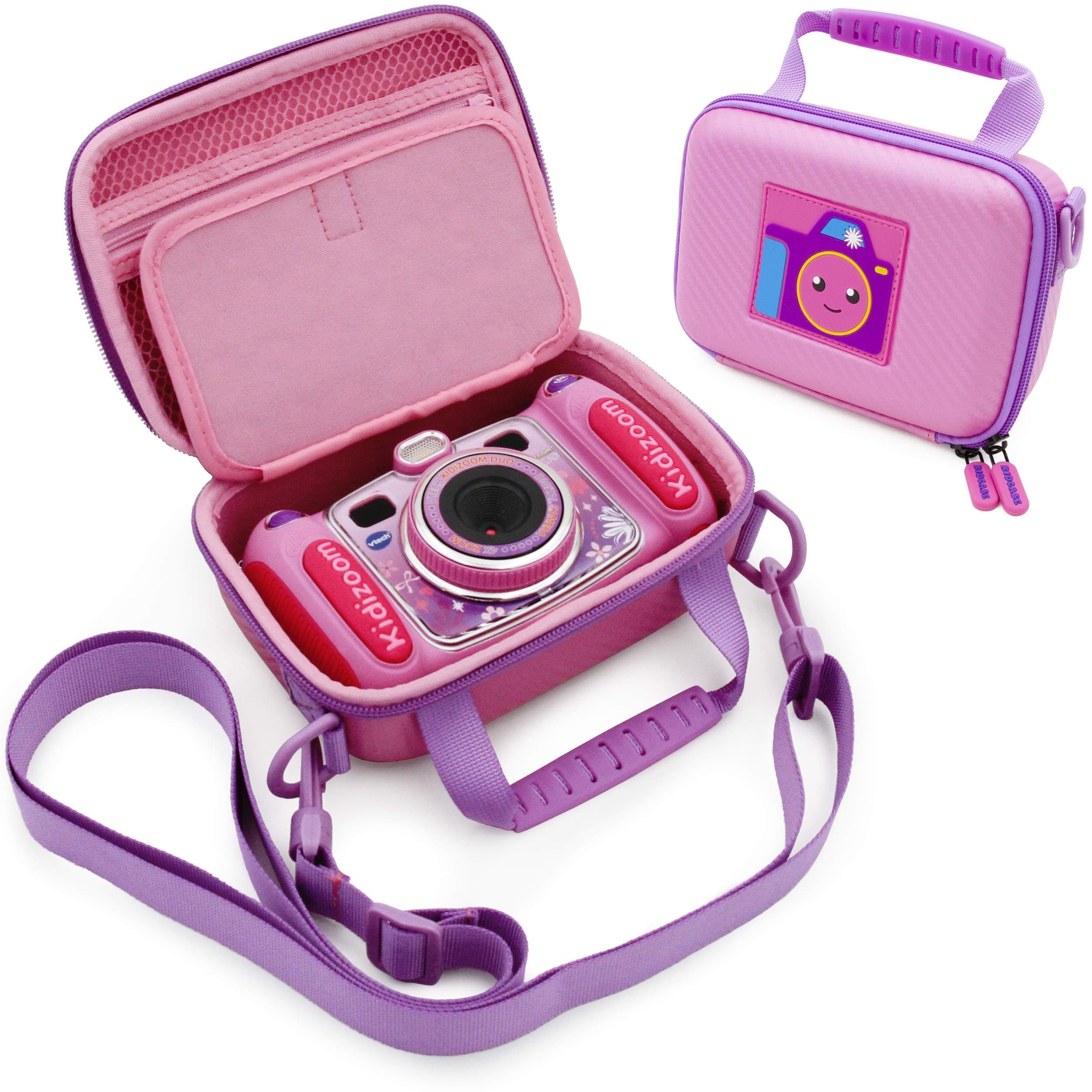 Pink Camera Case Compatible with VTech KidiZoom Camera - Protective Travel Case with Shoulder Strap Compatible with VTech KidiZoom Duo Selfie Cam, Pix, Twist Connect and More!