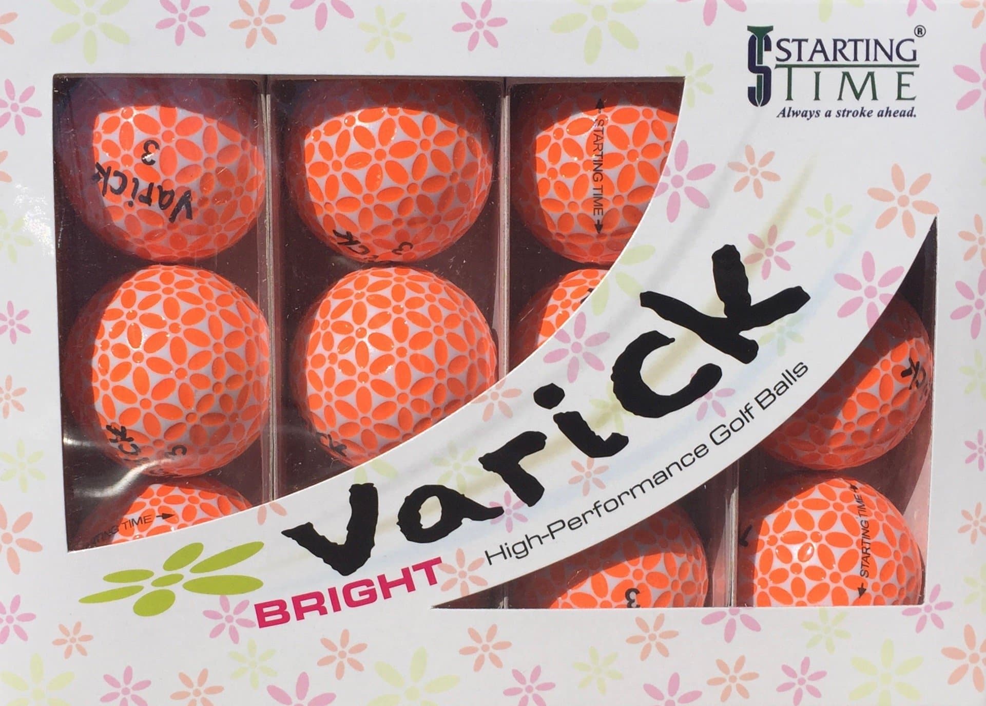 Varick Golf VB-B-OW Balls (One Dozen), Orange/White