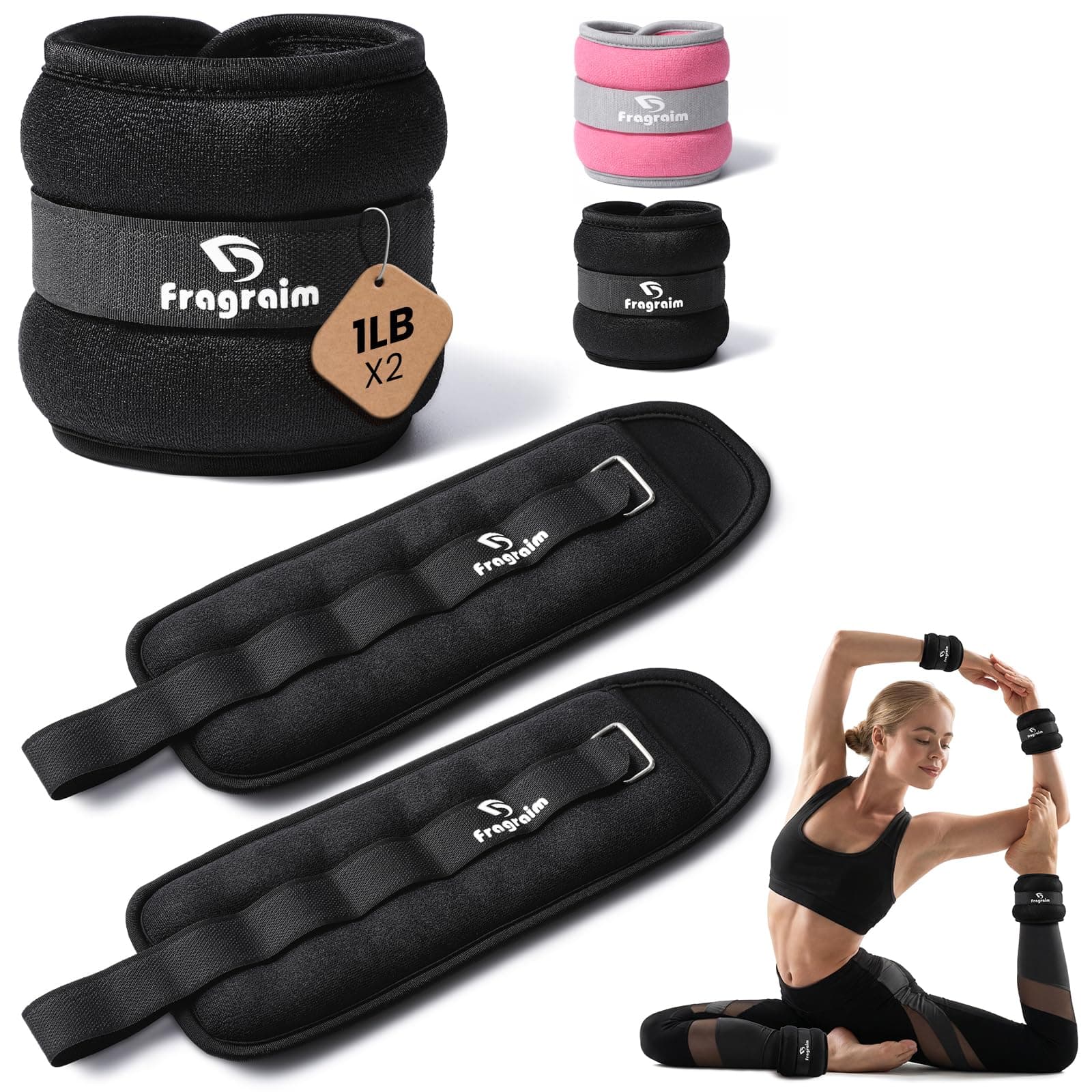 Ankle Weights, 1/2/3/4/6/8/10 LBS 1 Pair Wrist Leg Arm Weights for Women, Kids and Men, Comfortable and Soft, Perfect for Dancing, Running, Walking, Fitness, Workout, Physical Therapy