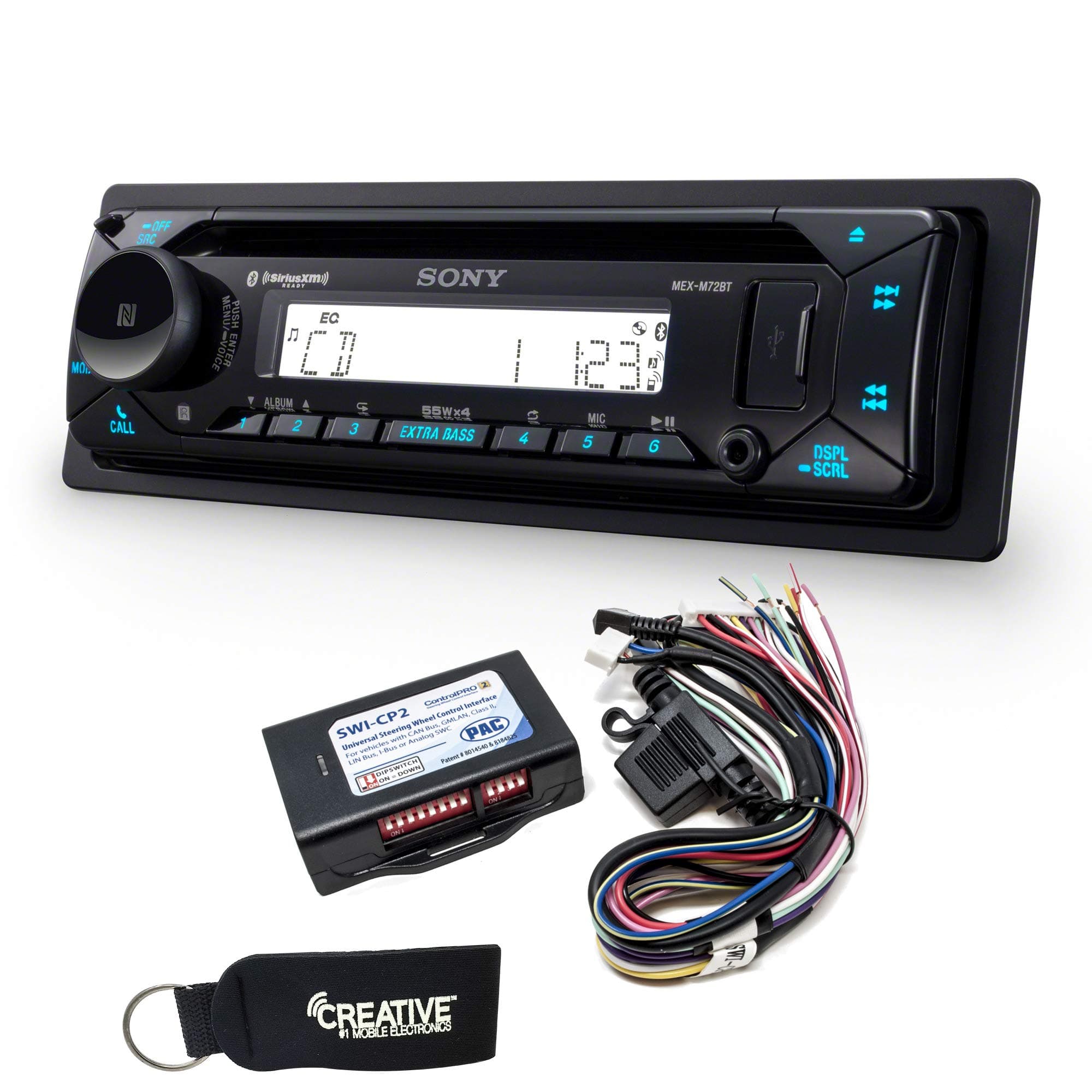 Sony MEX-M72BT Marine Bluetooth/CD Receiver & Handle Bar Control Interface Compatible with Harley 1998-2013