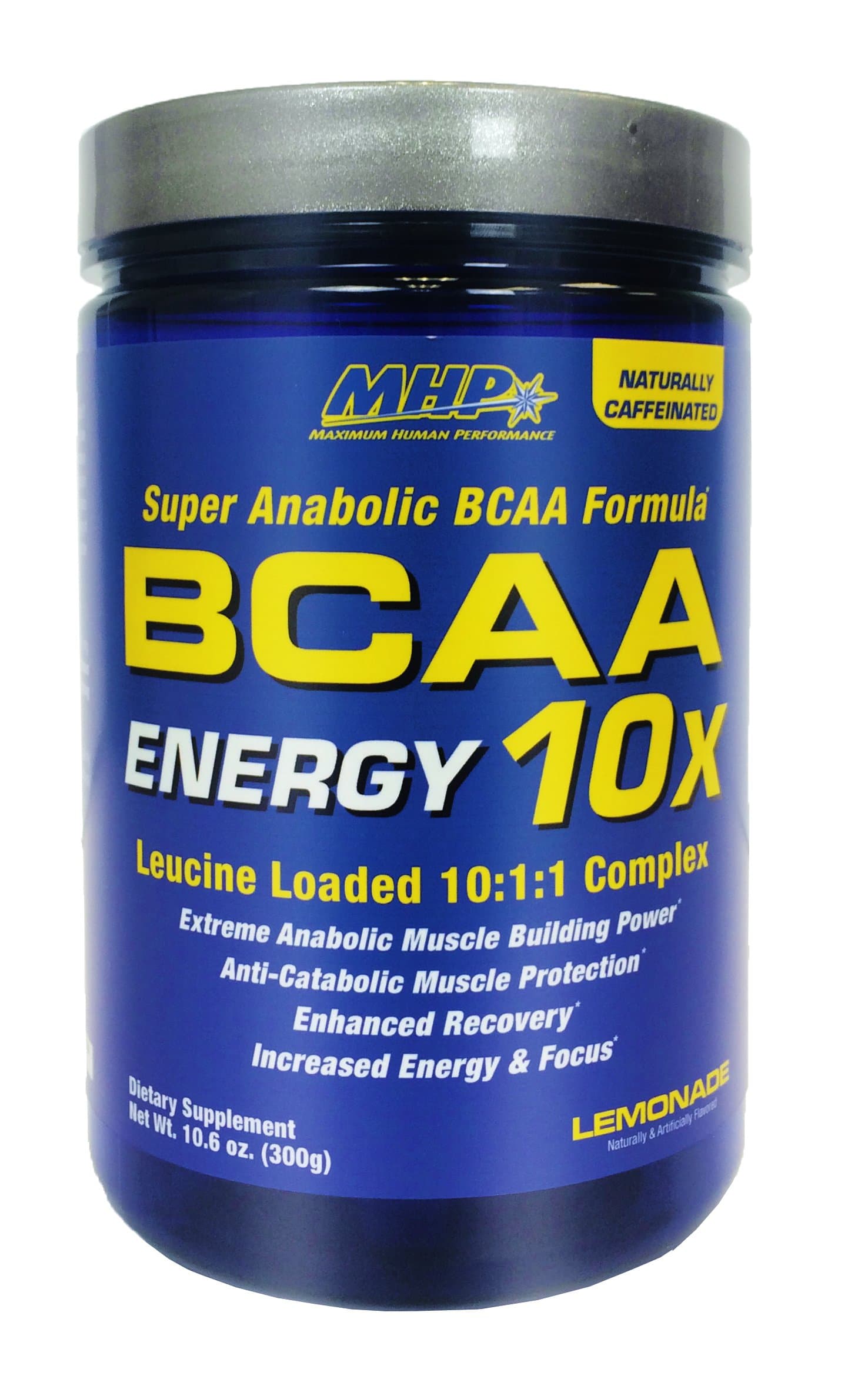 MHP BCAA 10x Energy Leucine Loaded 10:1:1 Complex, Lemonade, 10.6 Ounce