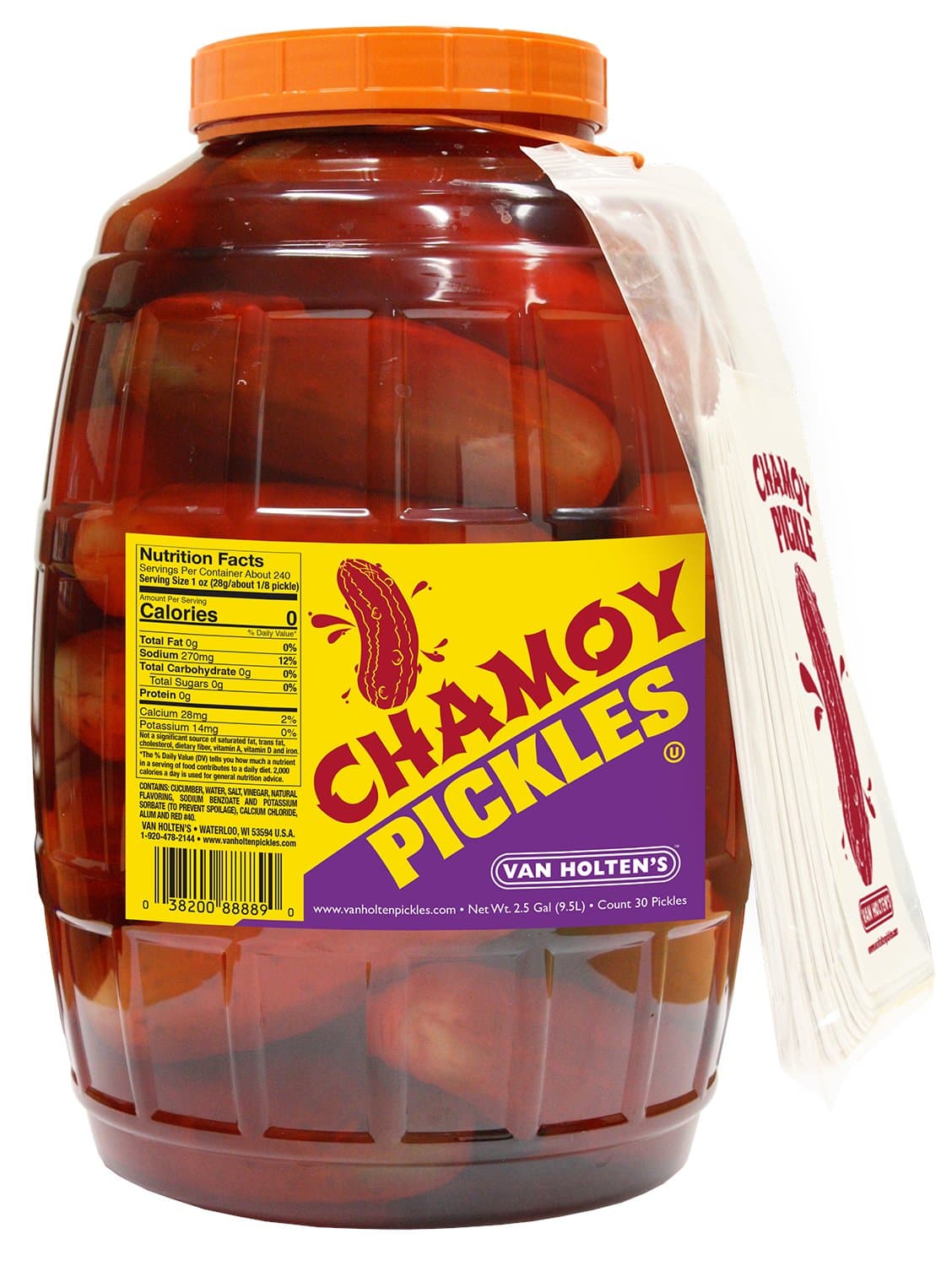 Van Holten's, Chamoy Pickle Barrel, 30ct Barrel