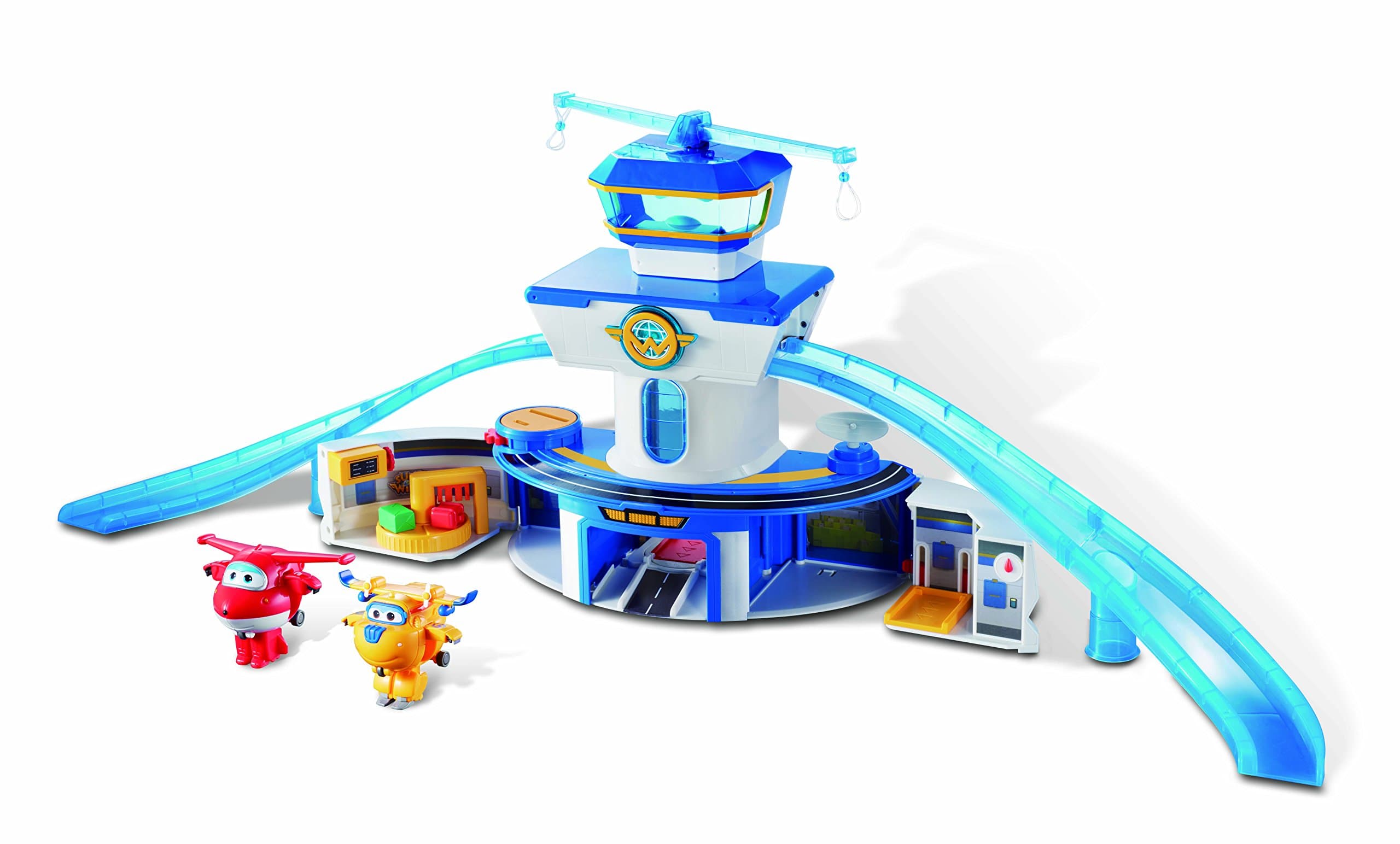 World Airport Playset, Includes 2" Transform-a-Bot Jett and Donnie Figures, Preschool Educational Learning Toys for Boys and Girls Age 3 4 5 6, Birthday Gifts for Kids