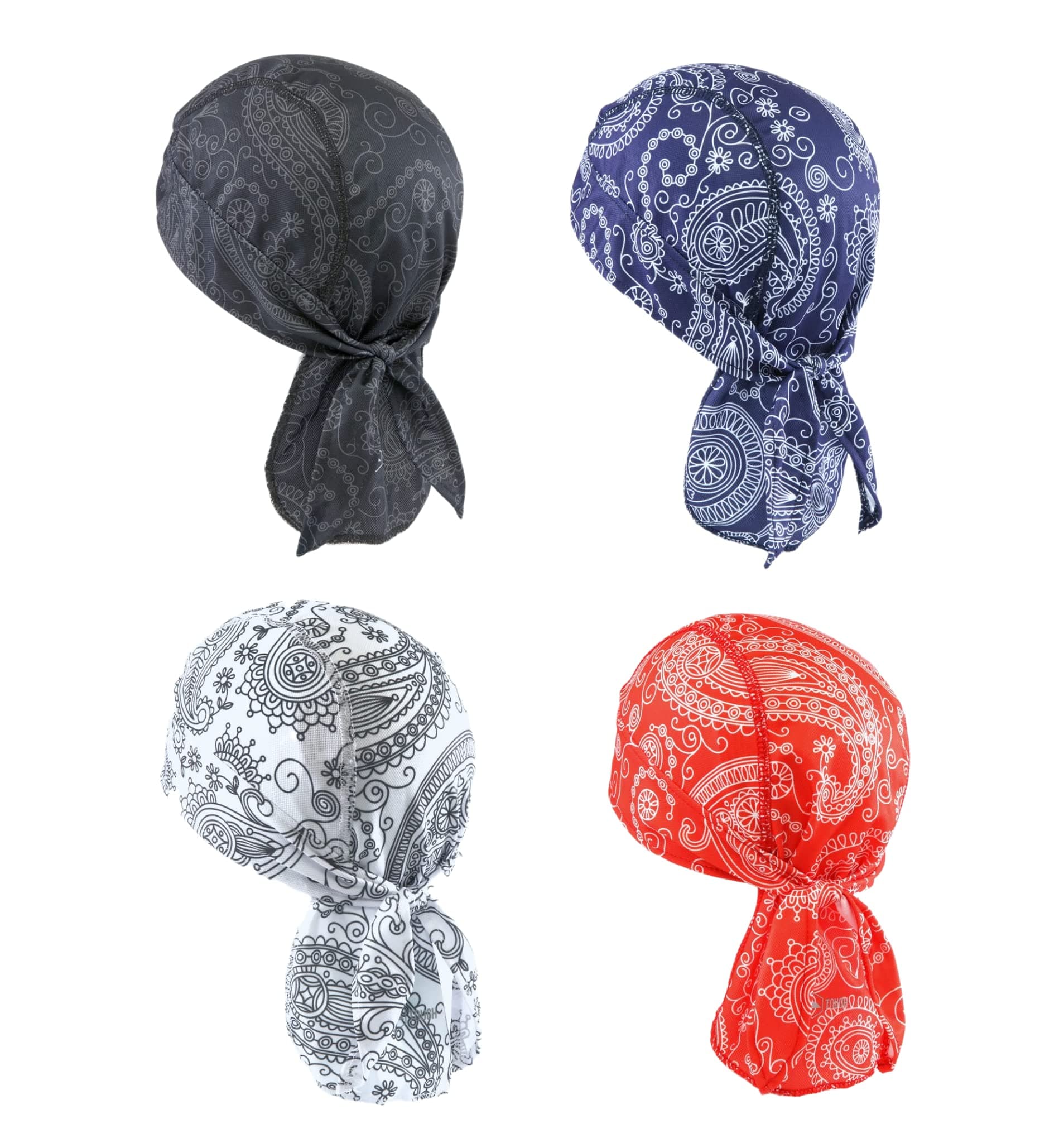 Cooling Helmet Liners - Do Rag Skull Caps for Men - Cooling Head Wraps, Hard Hat Liner - Motorcycle Pirate Bandana
