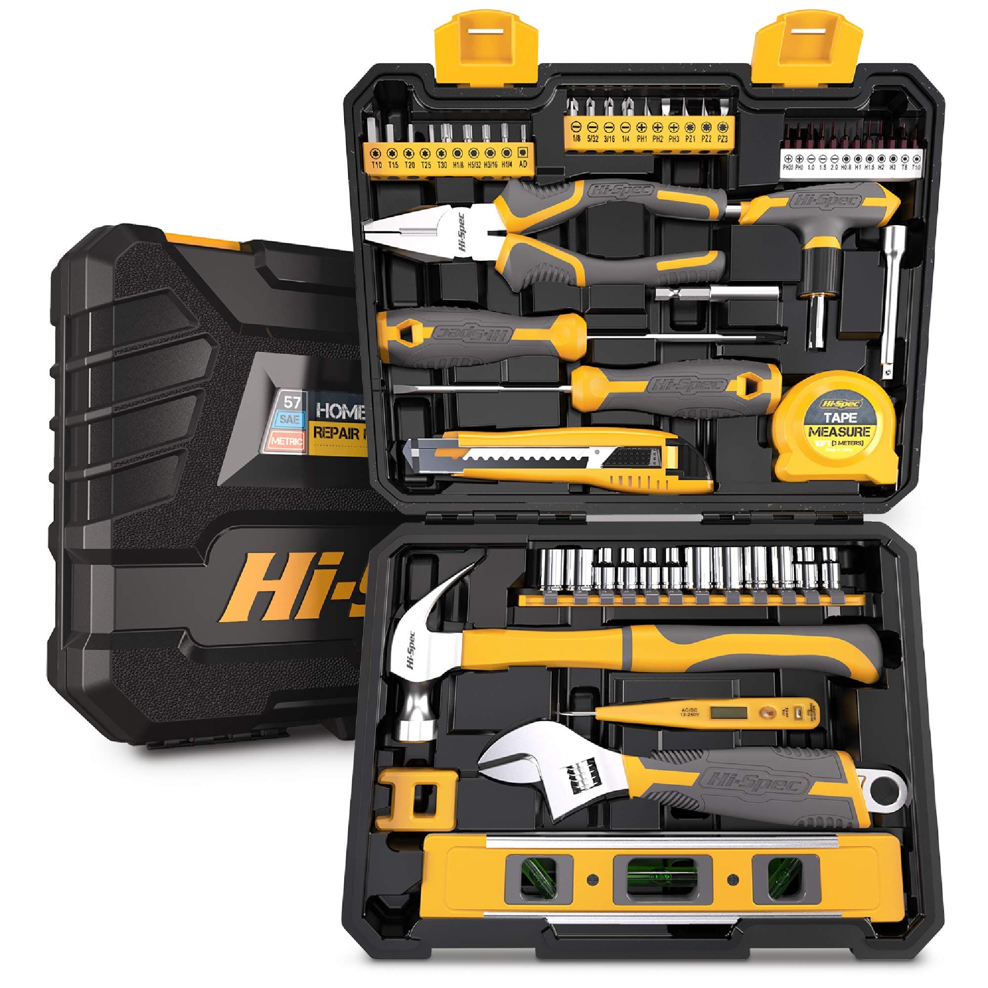 Hi-Spec Home & Garage Tool Kit Set. Full Set of Complete Repair & Maintenance Hand Tools for The Workplace & Workshop