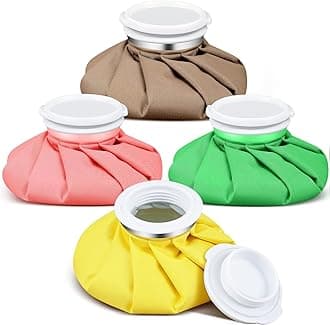 Honoson 4 Pack Reusable Ice Pack and Hot Water Bag for Adults for Hot & Cold No-Leak Elastic Breathable Ice Bag(Vivid Pure Style)