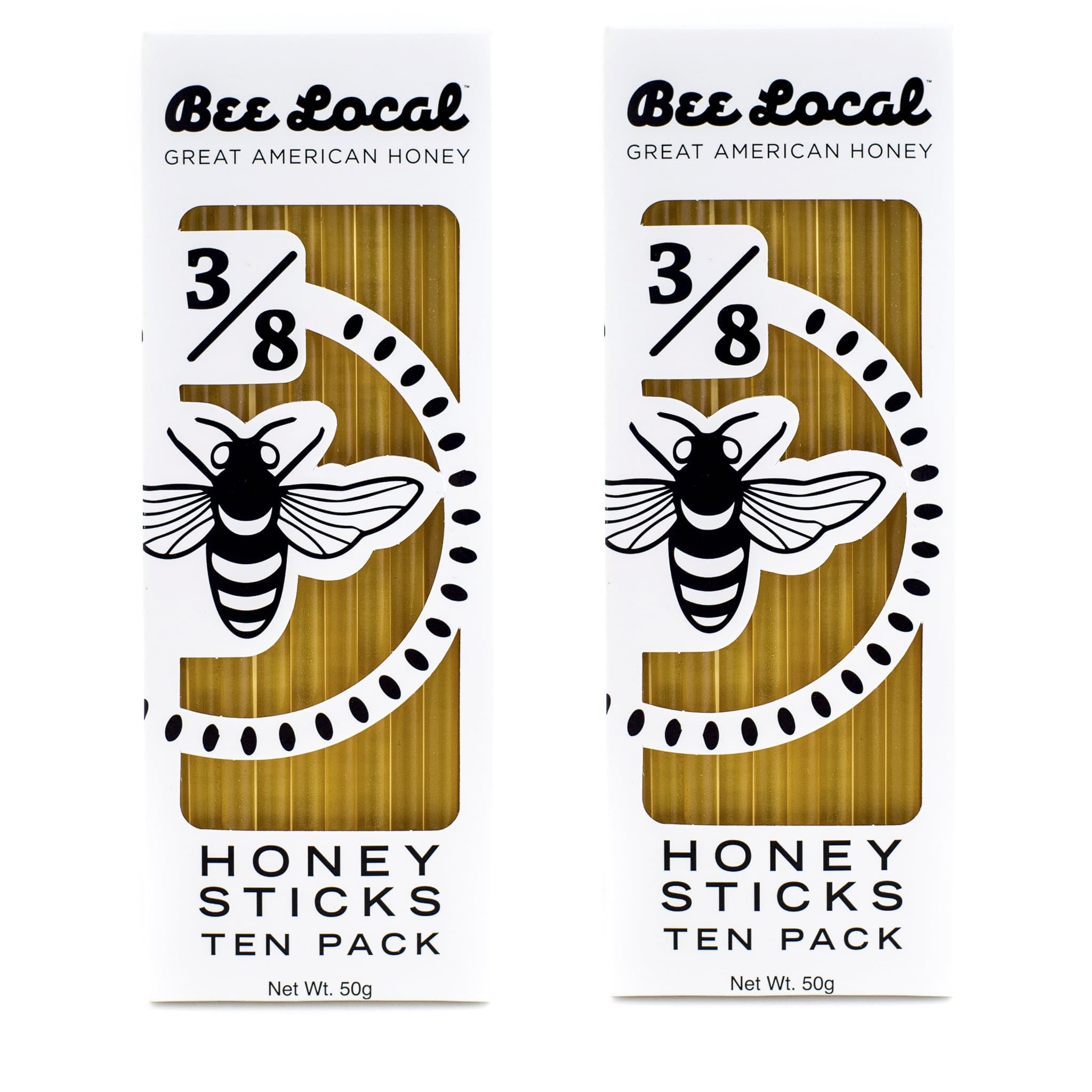 Bee Local, USA Made Honey Sticks, 2 Pack
