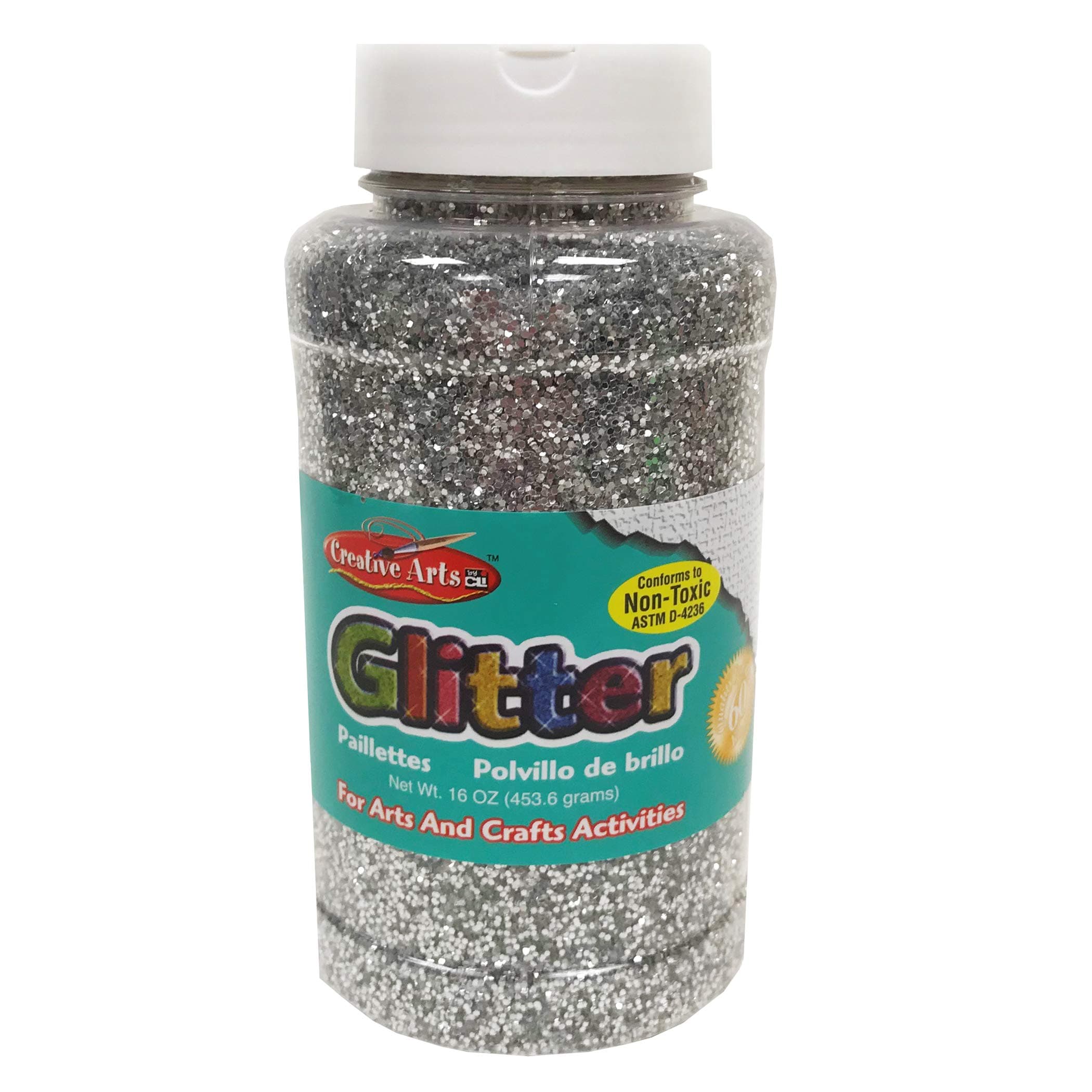 Creative Arts by Charles Leonard Glitter, 16 Ounce Bottle, Silver (41145)