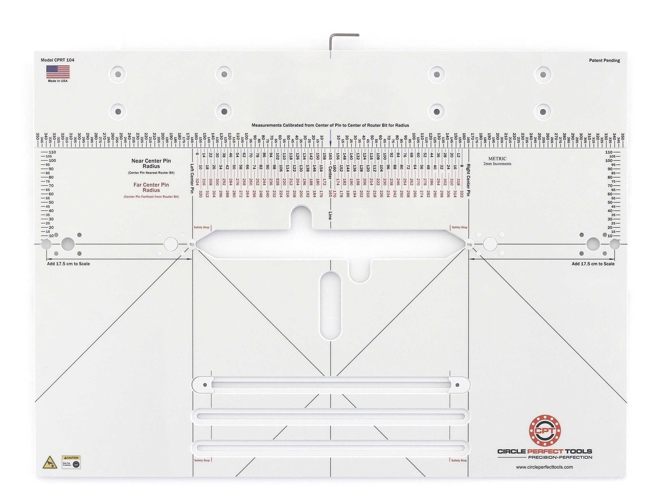 Circle Perfect Tools CPRT-104M Circle Guide for Router Table (Millimeters)