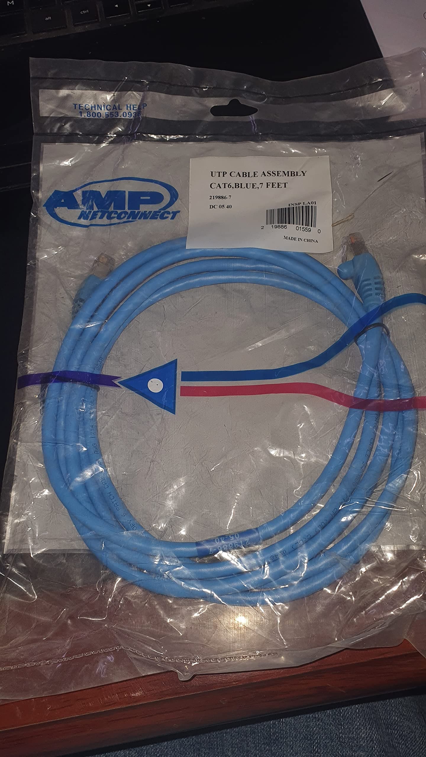 Tyco Electronics CAT 6 SL Series UTP Patch Cord (2m, 7ft, Multicolour) - Set of 10