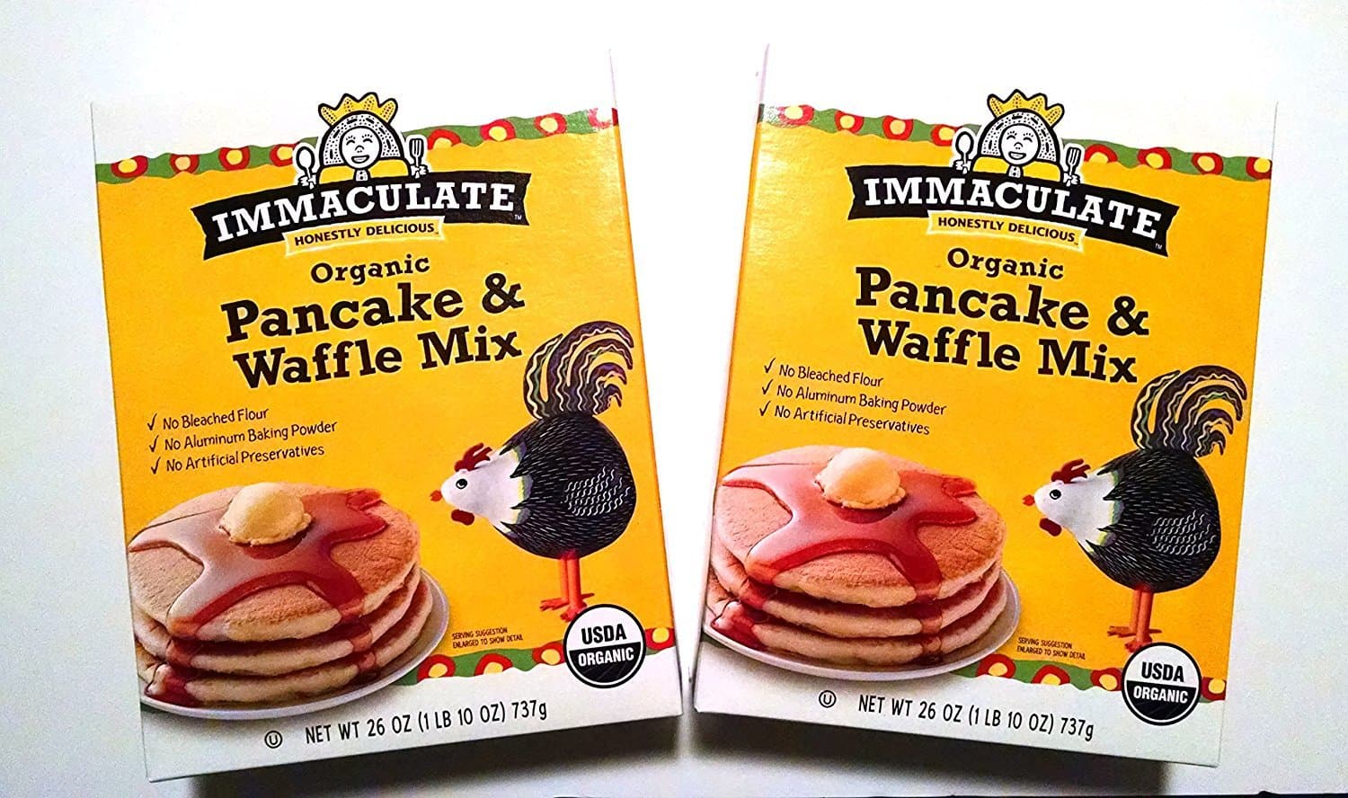 Immaculate Organic Pancake & Waffle Mix (Two, 26 oz boxes)