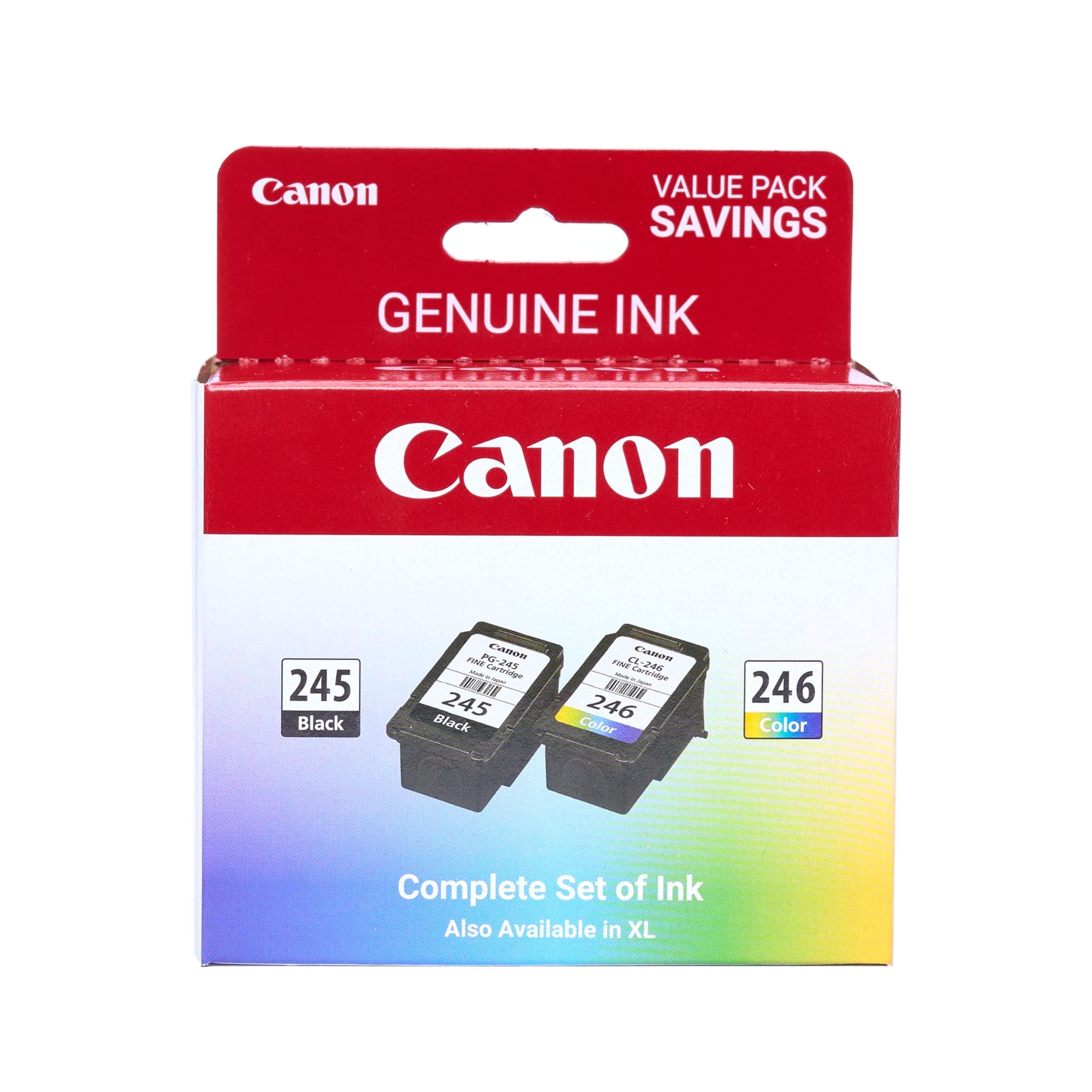 PG-245 / CL-246 Genuine Ink Value Pack (2 Cartridges), Compatible with iP2820, MG2420/2924/2920/3020/2522/2525, MX492, TS3120/302/302a/202/202a/4520/3320