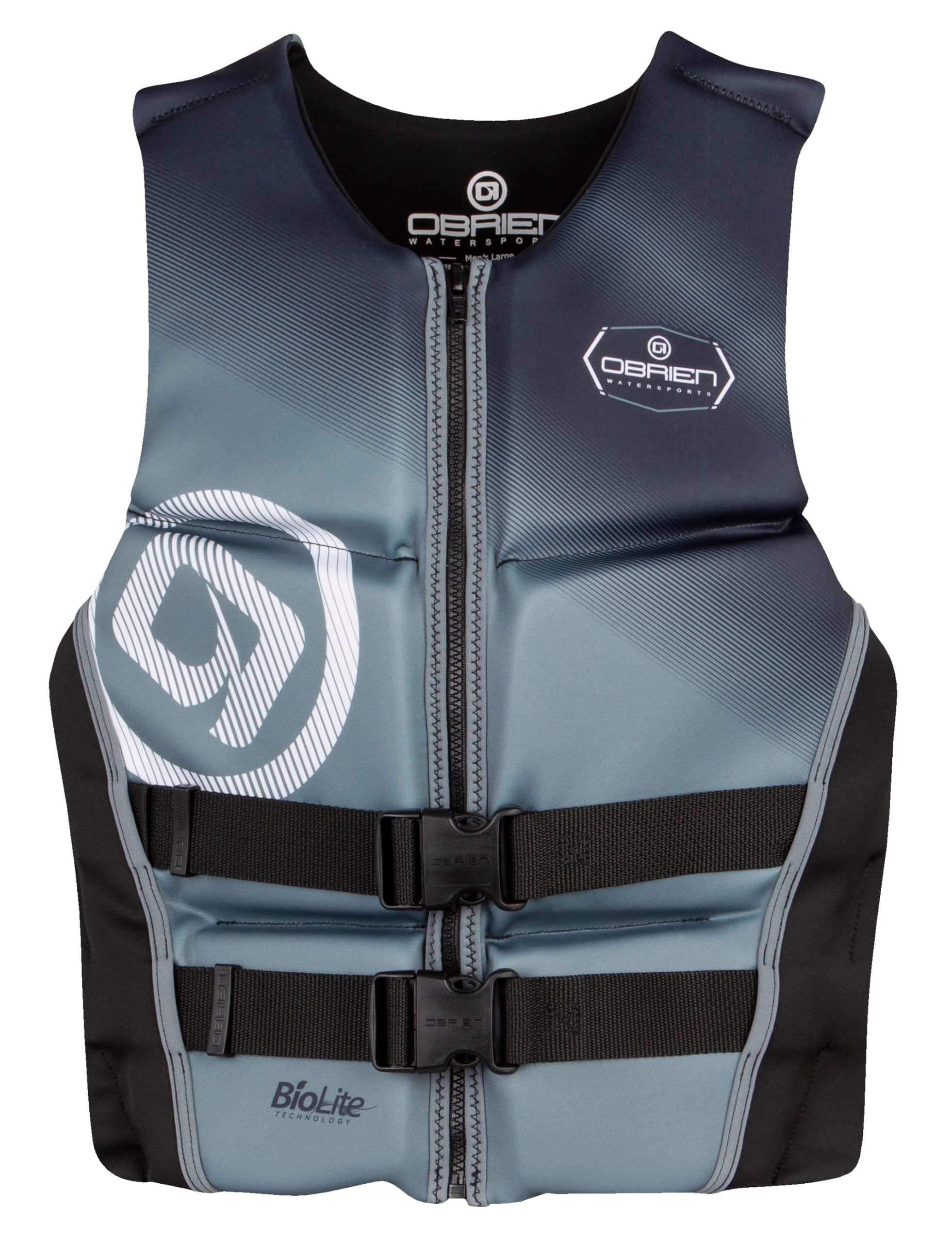 O'Brien Men's Flex V-Back Life Jacket - US Coast Guard Approved Level 70 Buoyancy - Water Sports Activity Including Boating, Paddle, Skiing, Surfing & Swimming