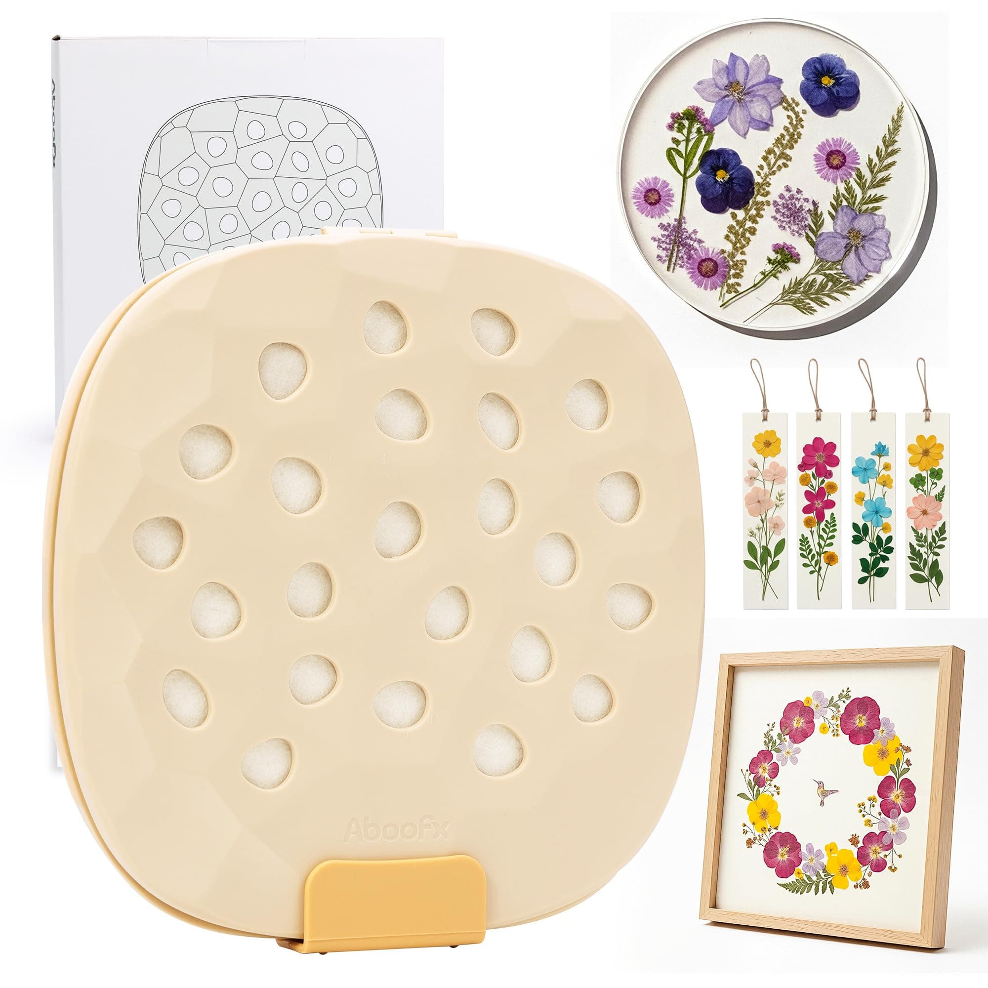 Microwave Flower Press Kit, 9" Fast Drying & Easy Flower Pressing Kit with Reusable&Washable Cloth, Vibrant Color Retention for Craft Plant&Flowers Preservation Art, Gift for Art Craft Lovers