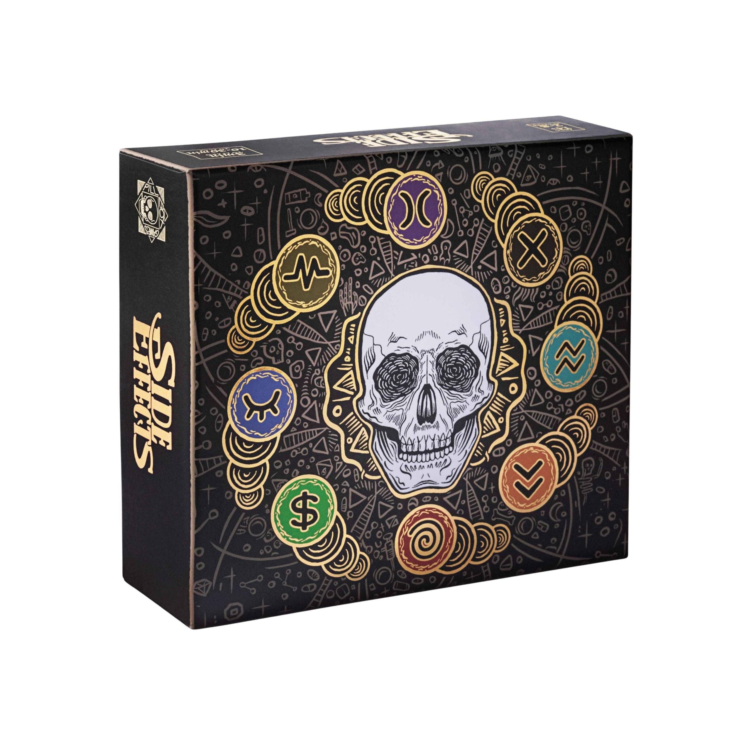 Pillbox Games Side Effects | Strategic Take that Card Game of Therapy, Medication, Disorder Cards & Chaotic Interaction | Stylish Art Game for 2–8 Players Ages 14+ | 10–30 Minute Playtime
