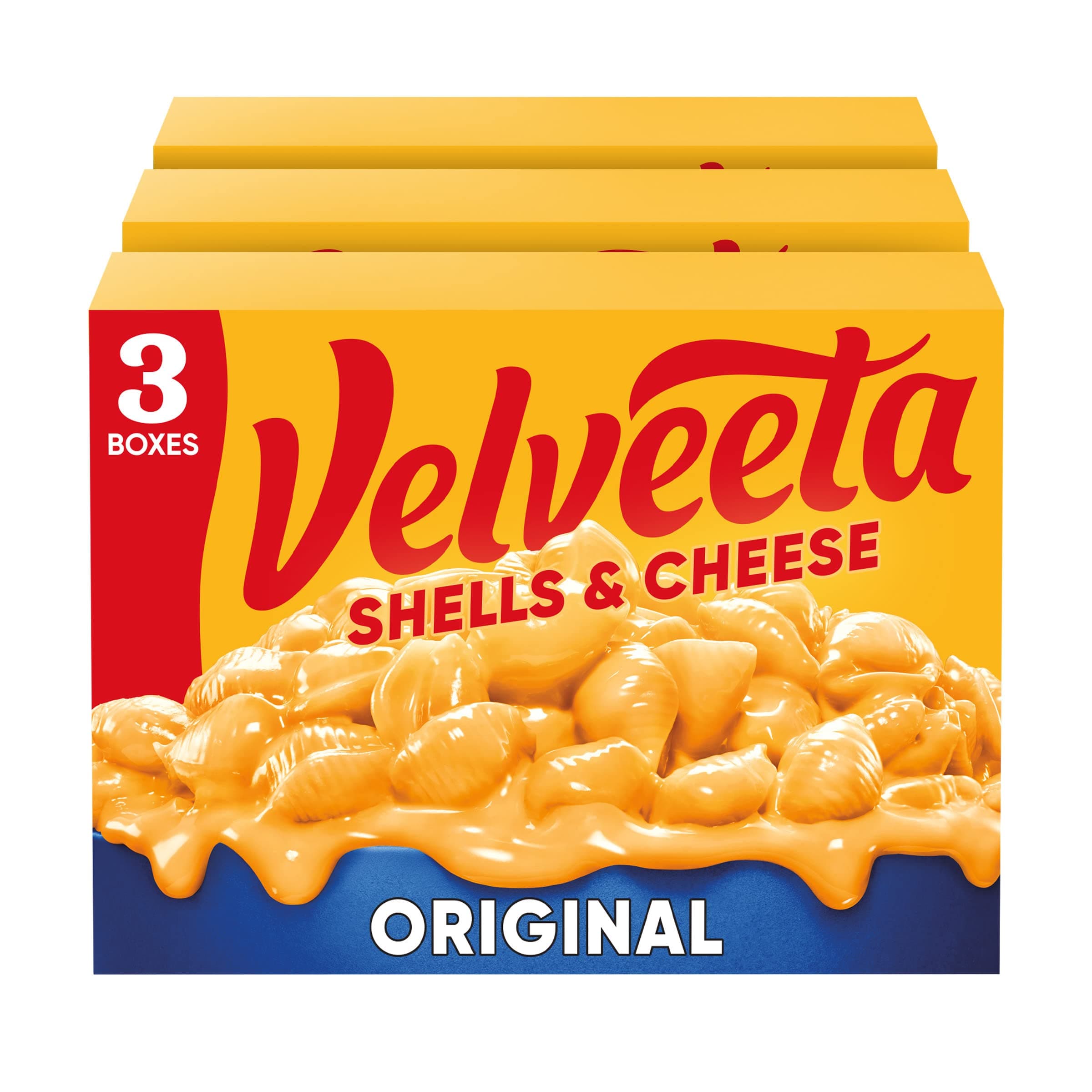 Velveeta Original Shells and Cheese (12 oz Box, Pack of 3)