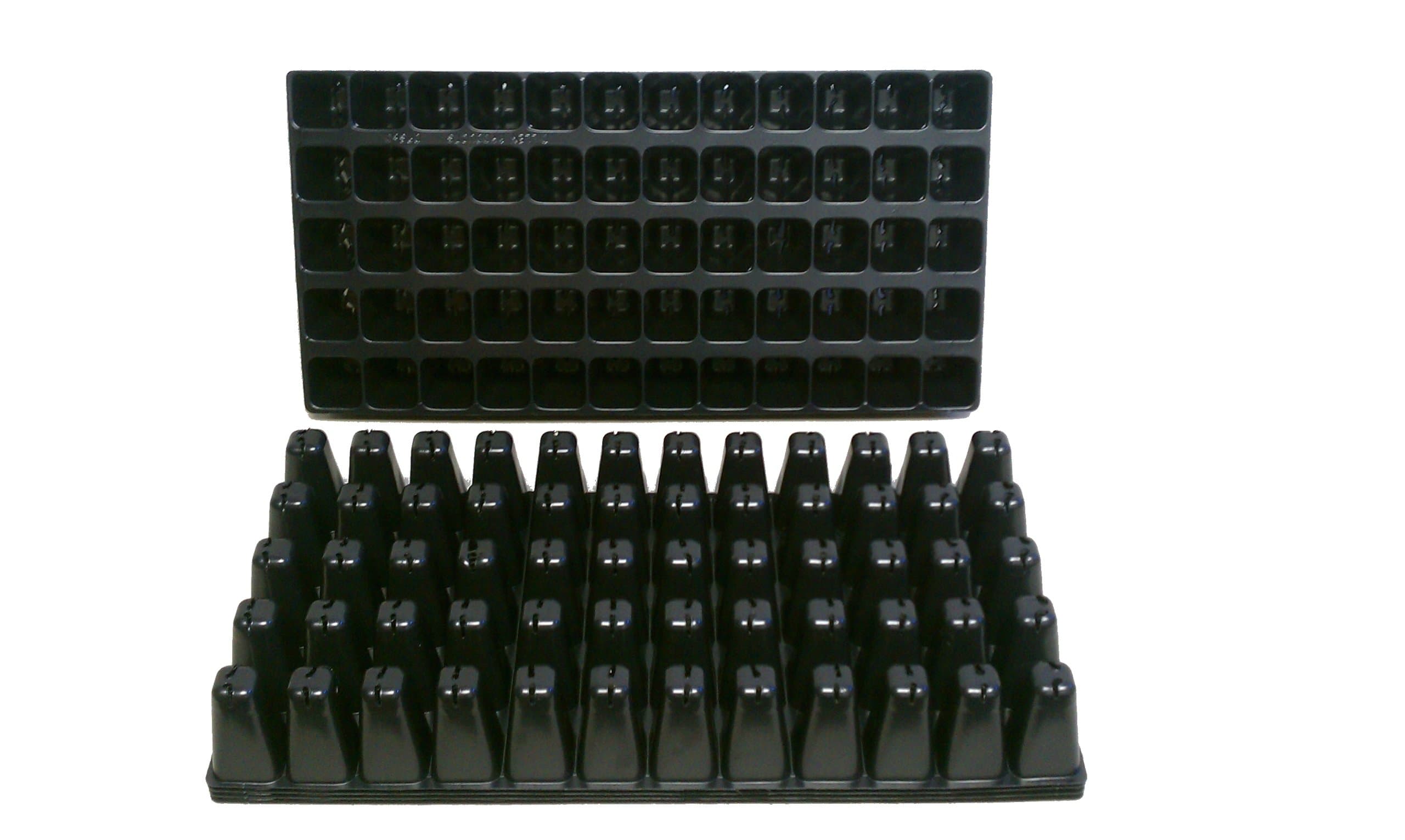 25 Plastic Seed Starting Trays - Each Tray Has 60 Cells ~ Cells Are 1 5/8" Square X 2 6/8" Deep. Great Propagation Trays