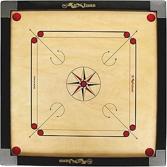 Carrom Board Full Size with 2" Border (Super), Brown