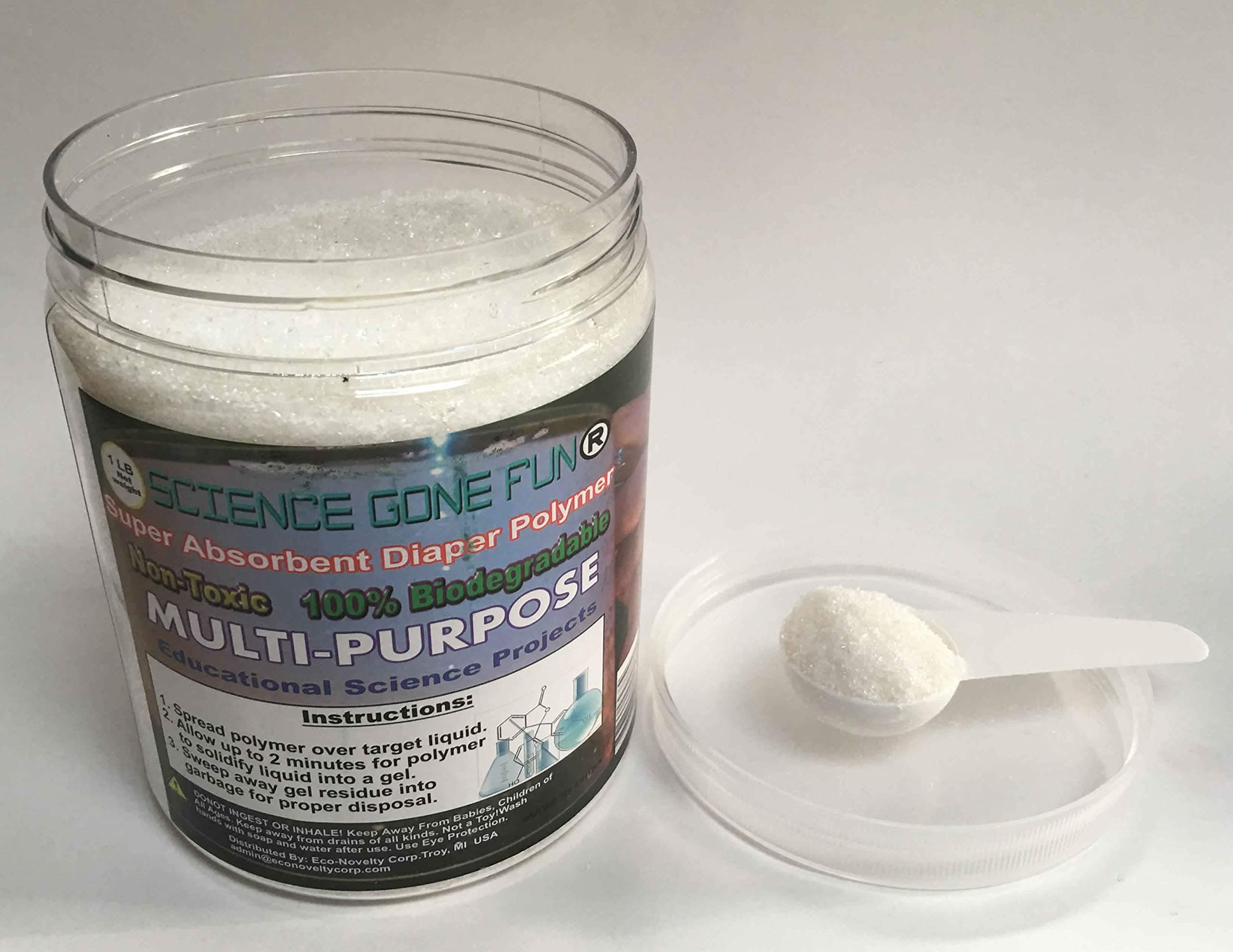 1 Pound Super Absorbent Diaper Polymer_Science Educational Products